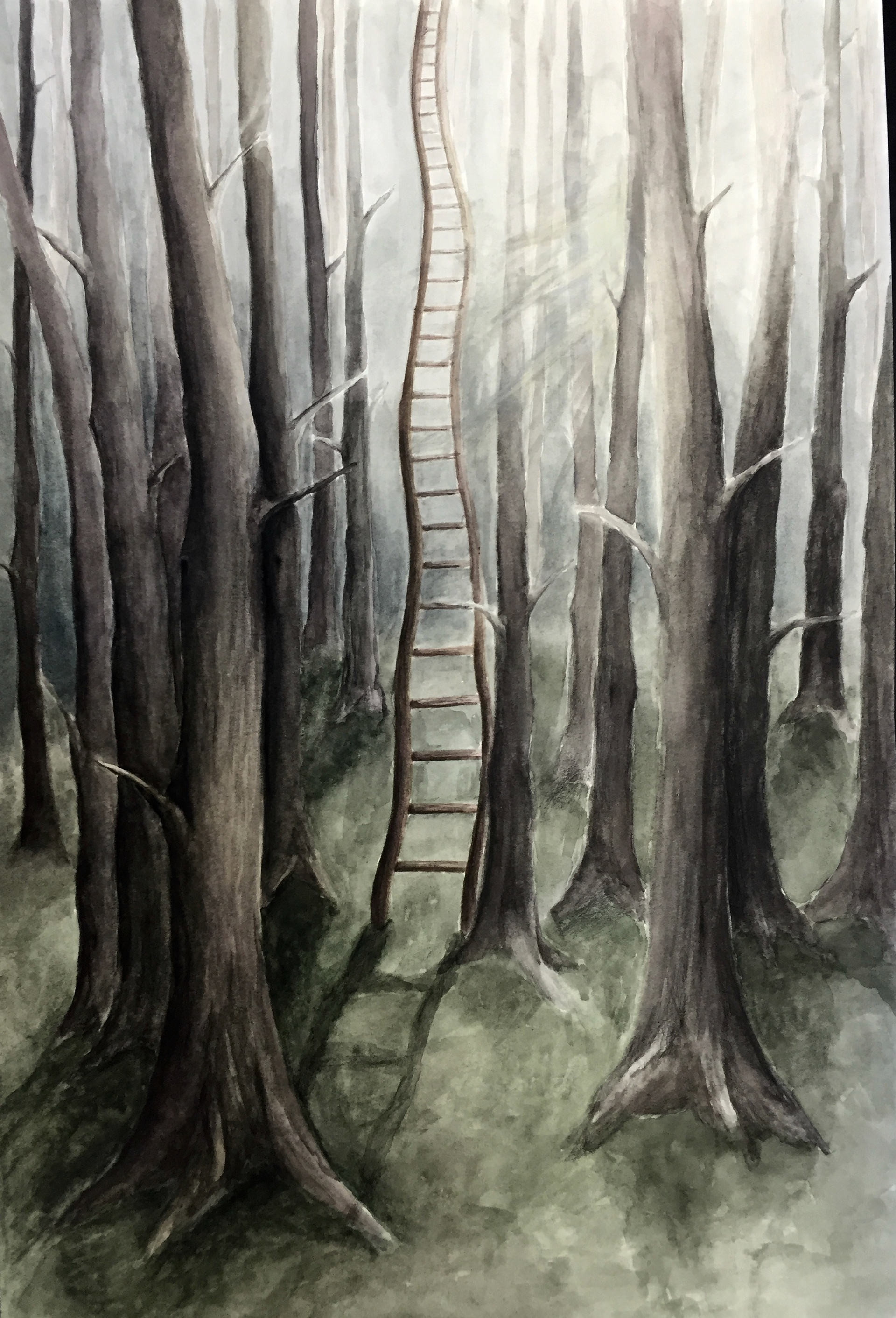 Ladder to Nowhere (watercolor)