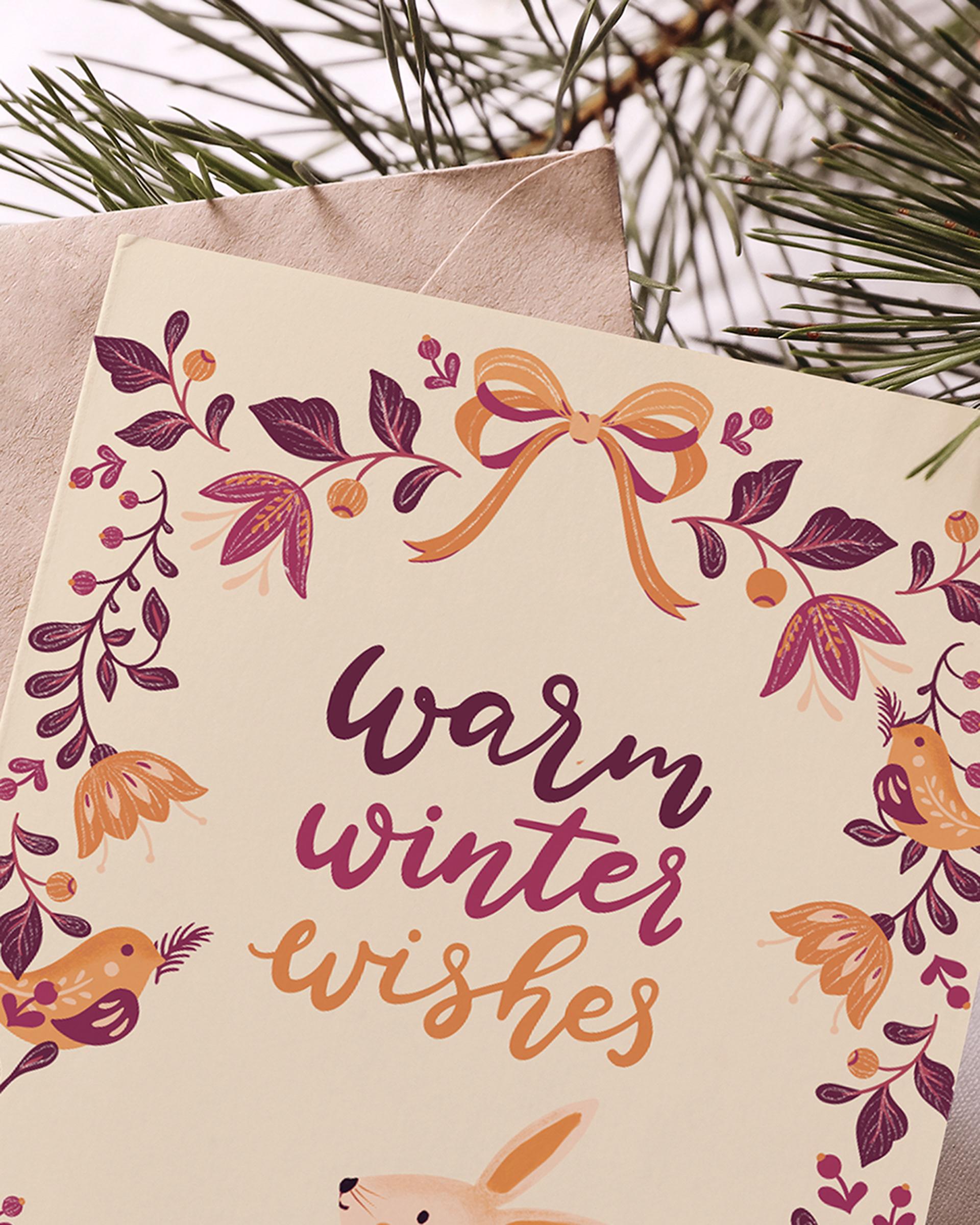 Details Warm Winter Wishes Bunnies