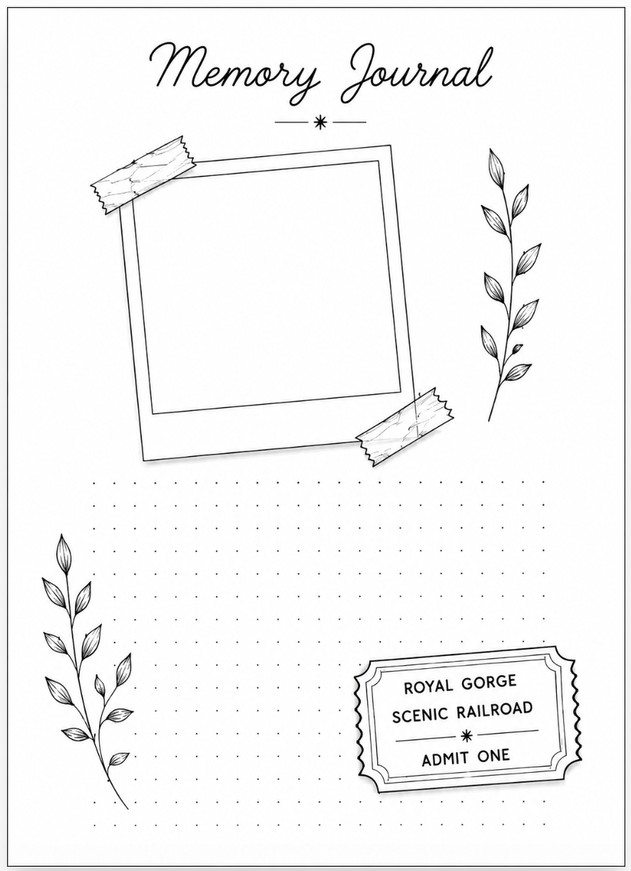 Memory journal page