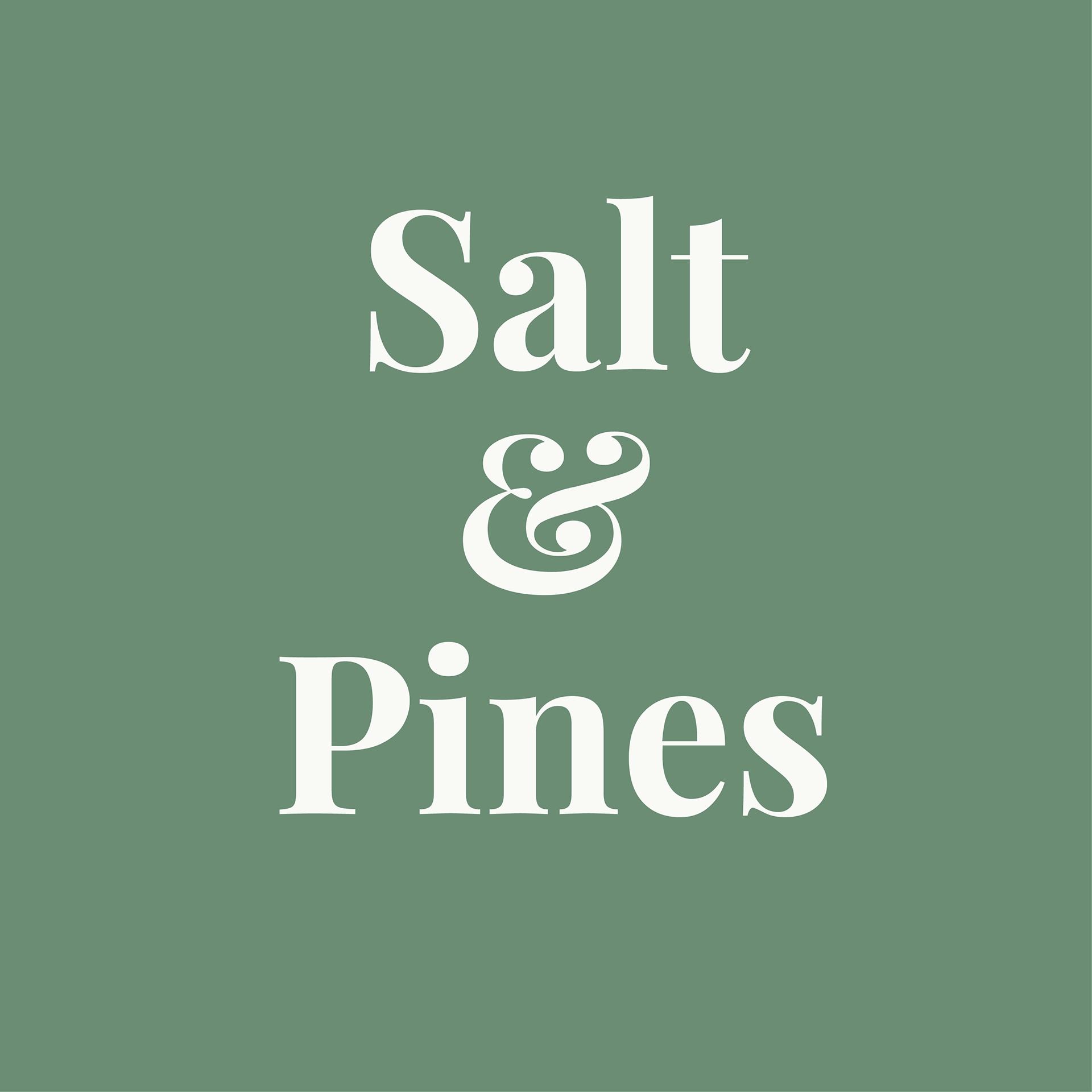 Salt & Pines Social Icon Logo Lockup