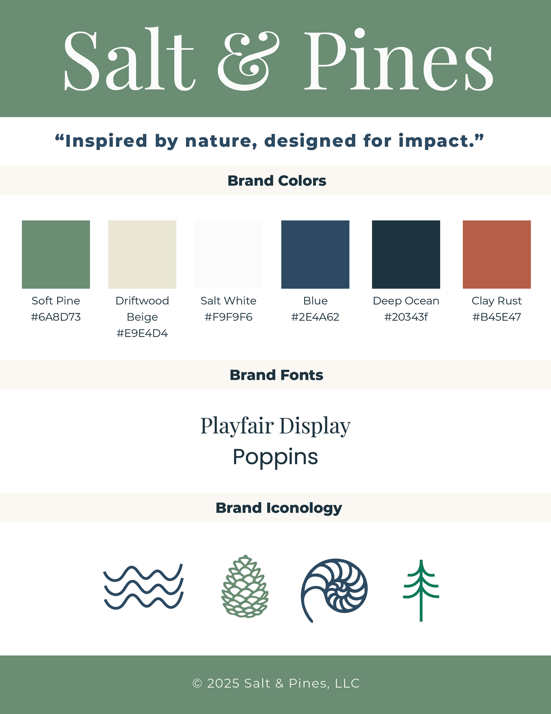 Salt & Pines Brand Sheet