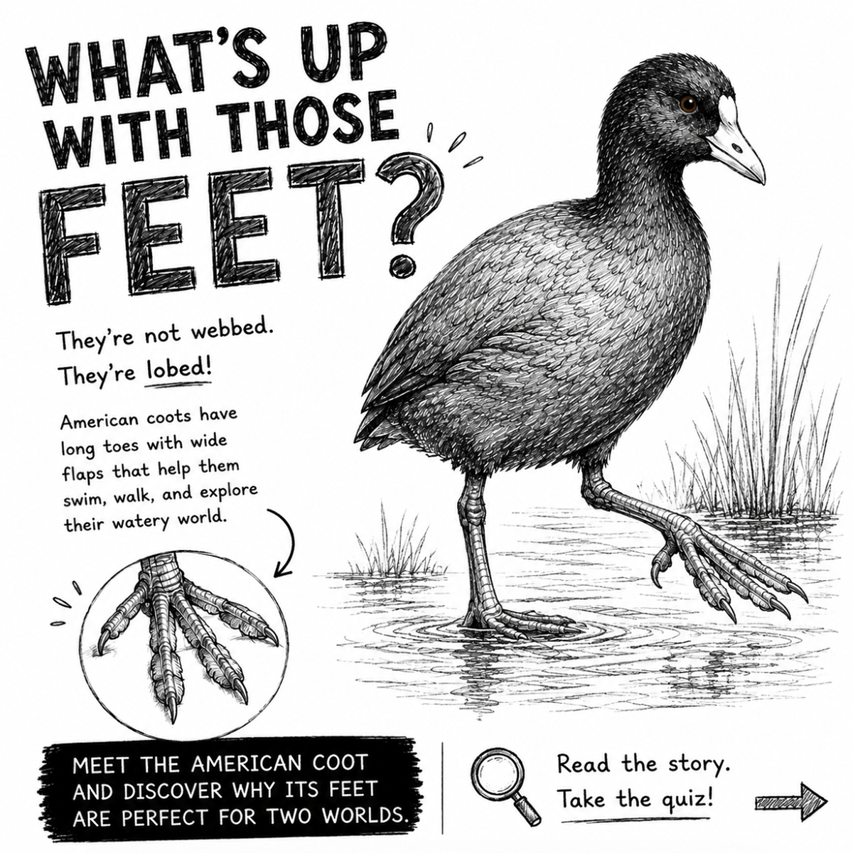 Social Media Wireframe for American Coot