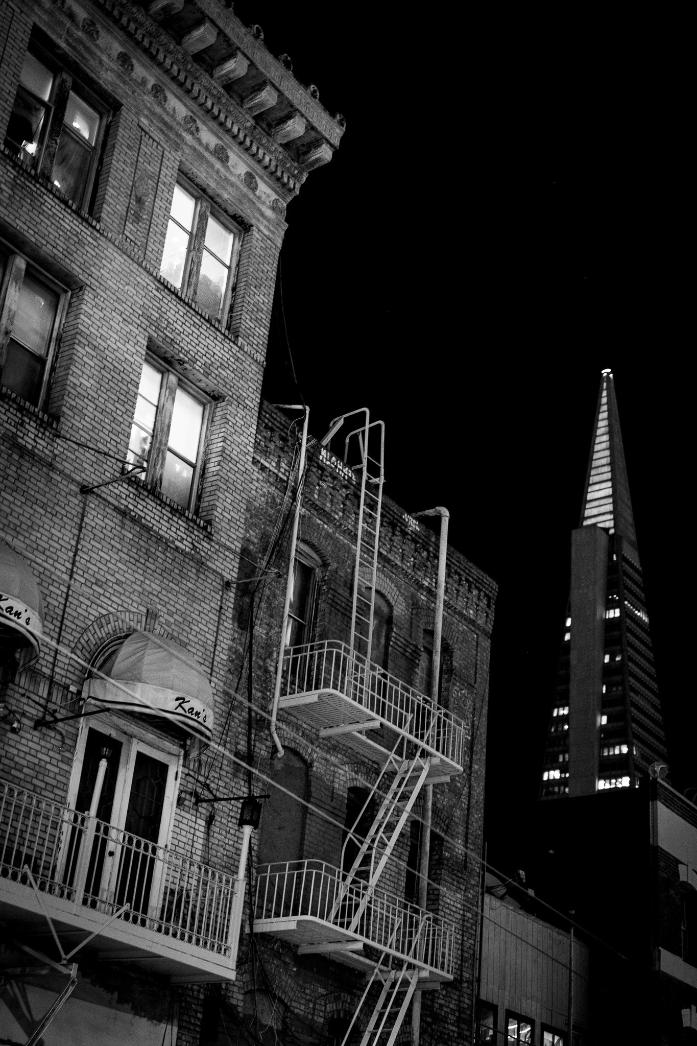 Transamerica Pyramid, San Francisco, California, USA · November 27, 2024 · Nikon Z 9 · Nikkor Z 50mm f/1.2 S · 1/50 sec f/1.8 ISO 6400