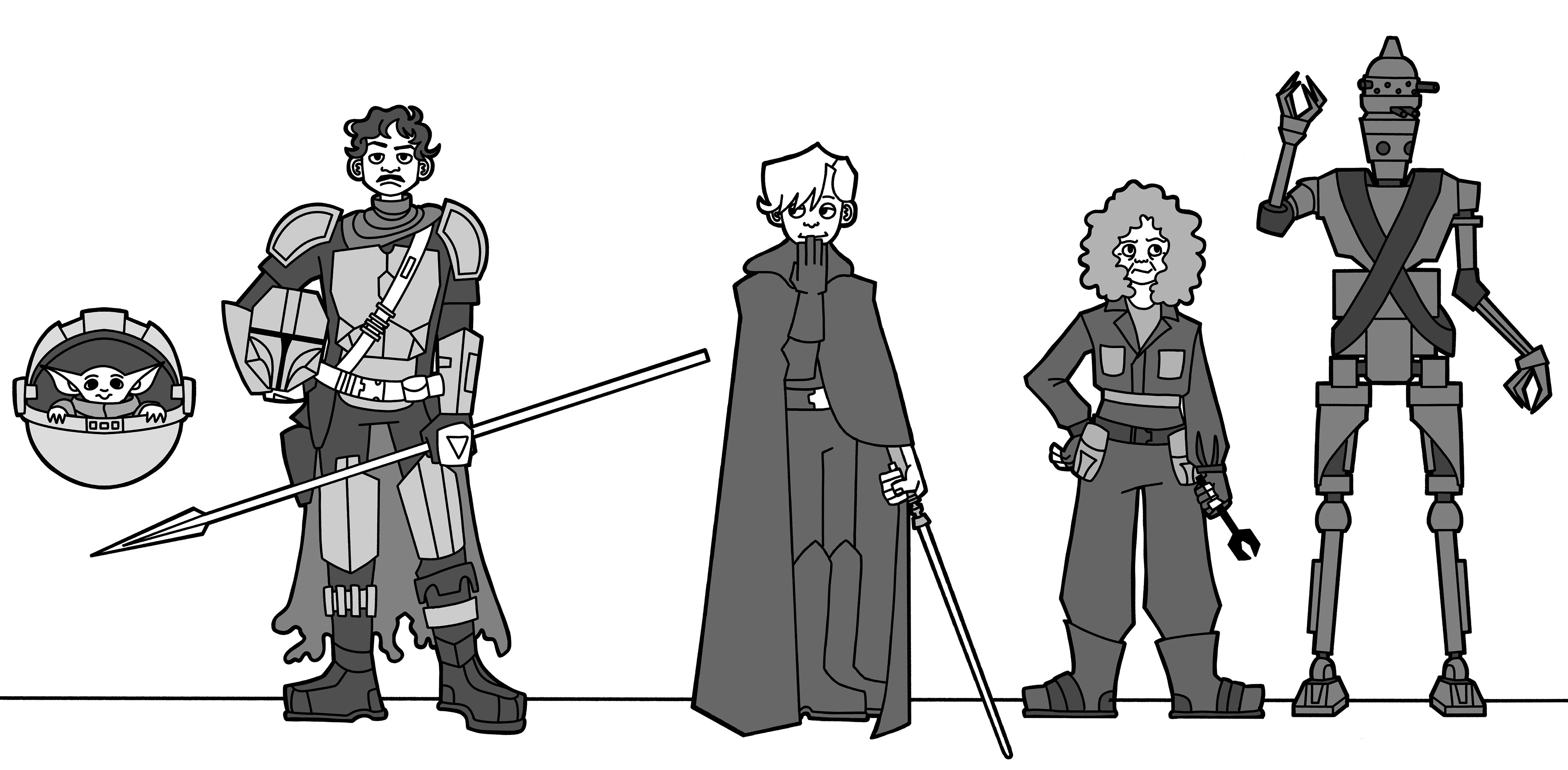 Star Wars Character Designs w/ Value