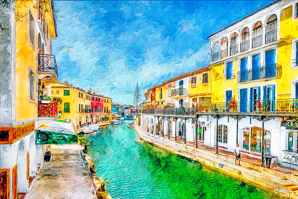 Port-Grimaud (French Riviera) Photopaint