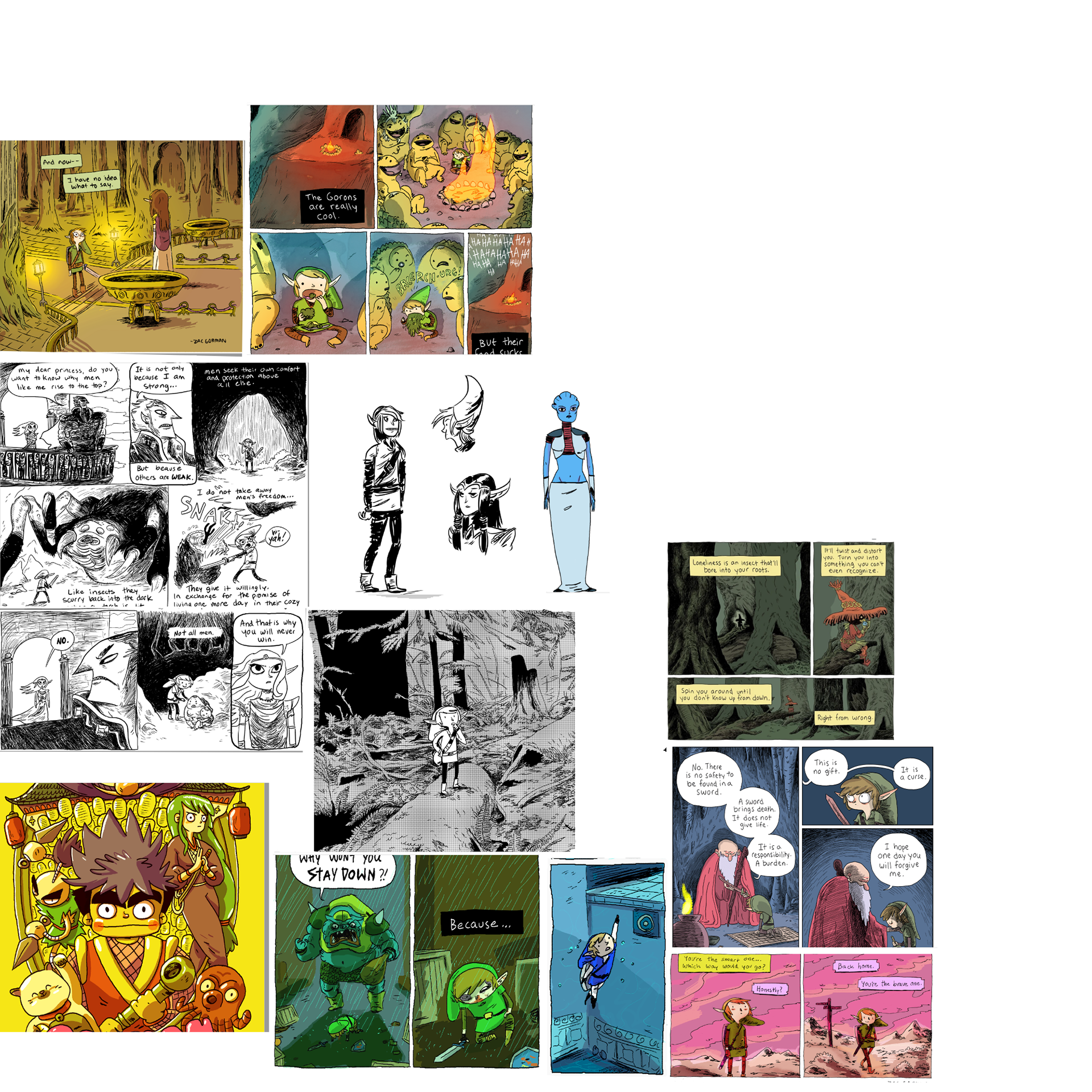 Board of inspiration from other artists