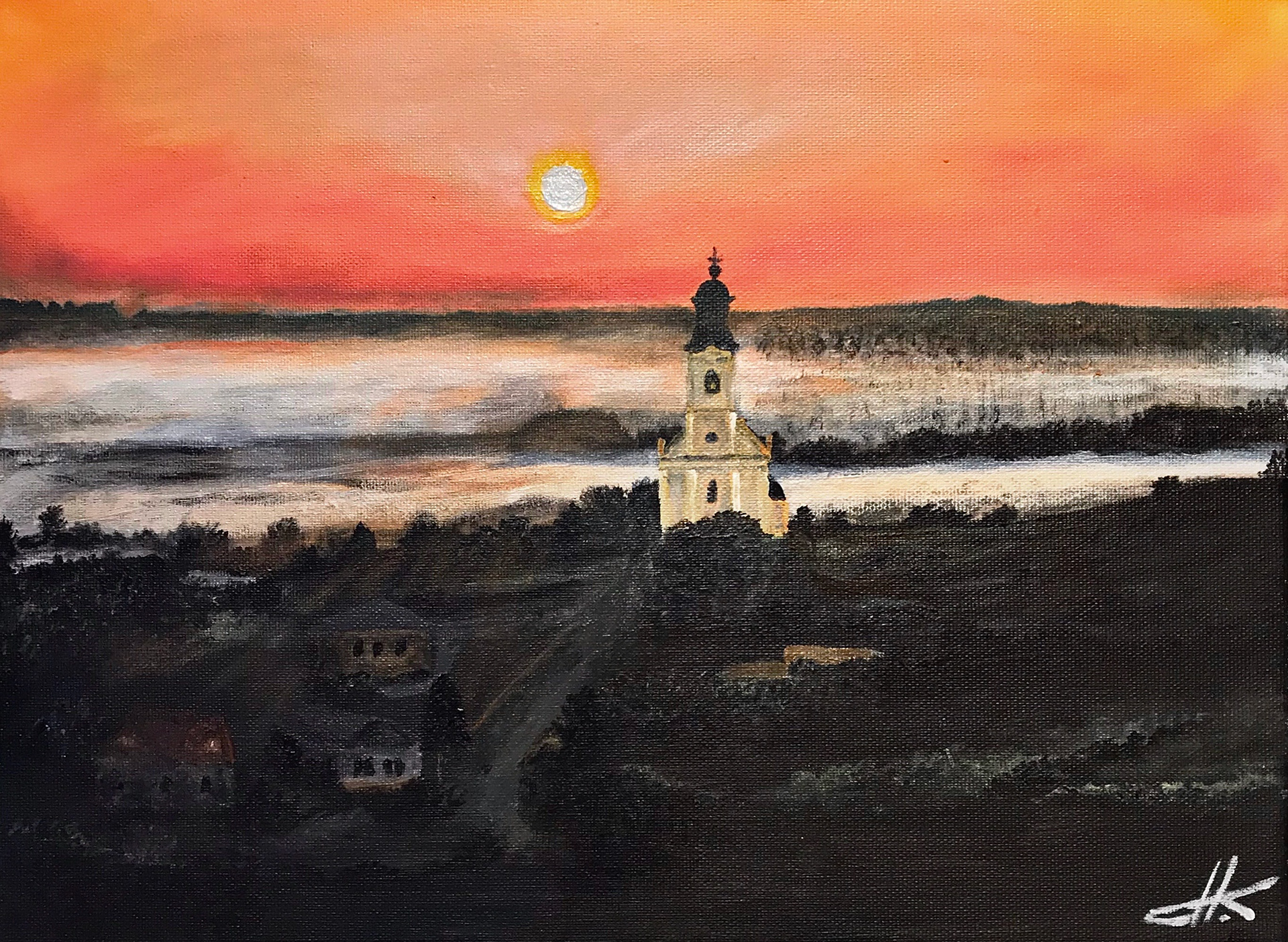 Misty dawn - acrylic on canvas - 40x30 cm