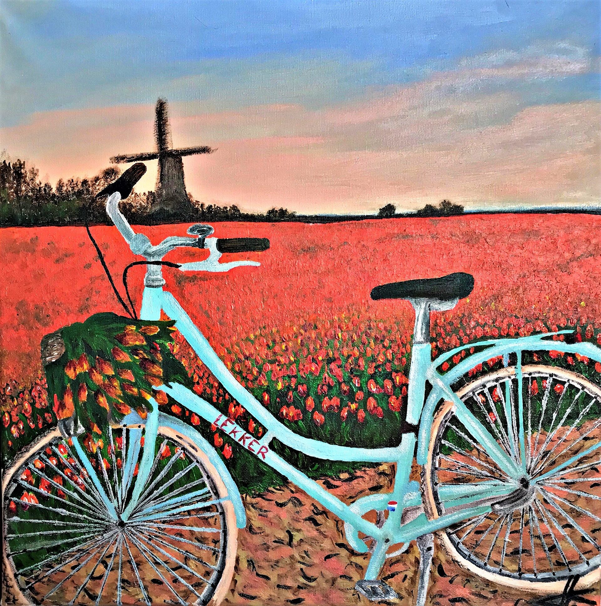 Tupil field - acrylic on canvas - 40x40 cm