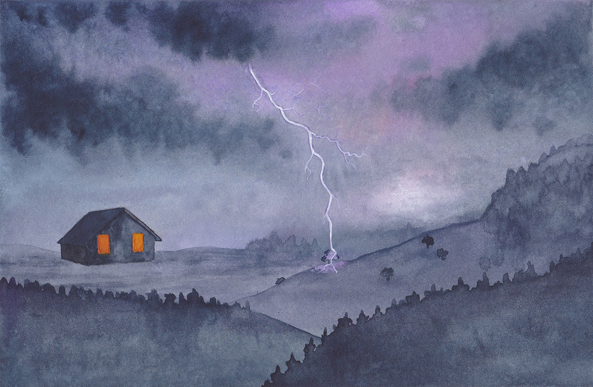 Safe, Watercolor, 18x22cm, 2019