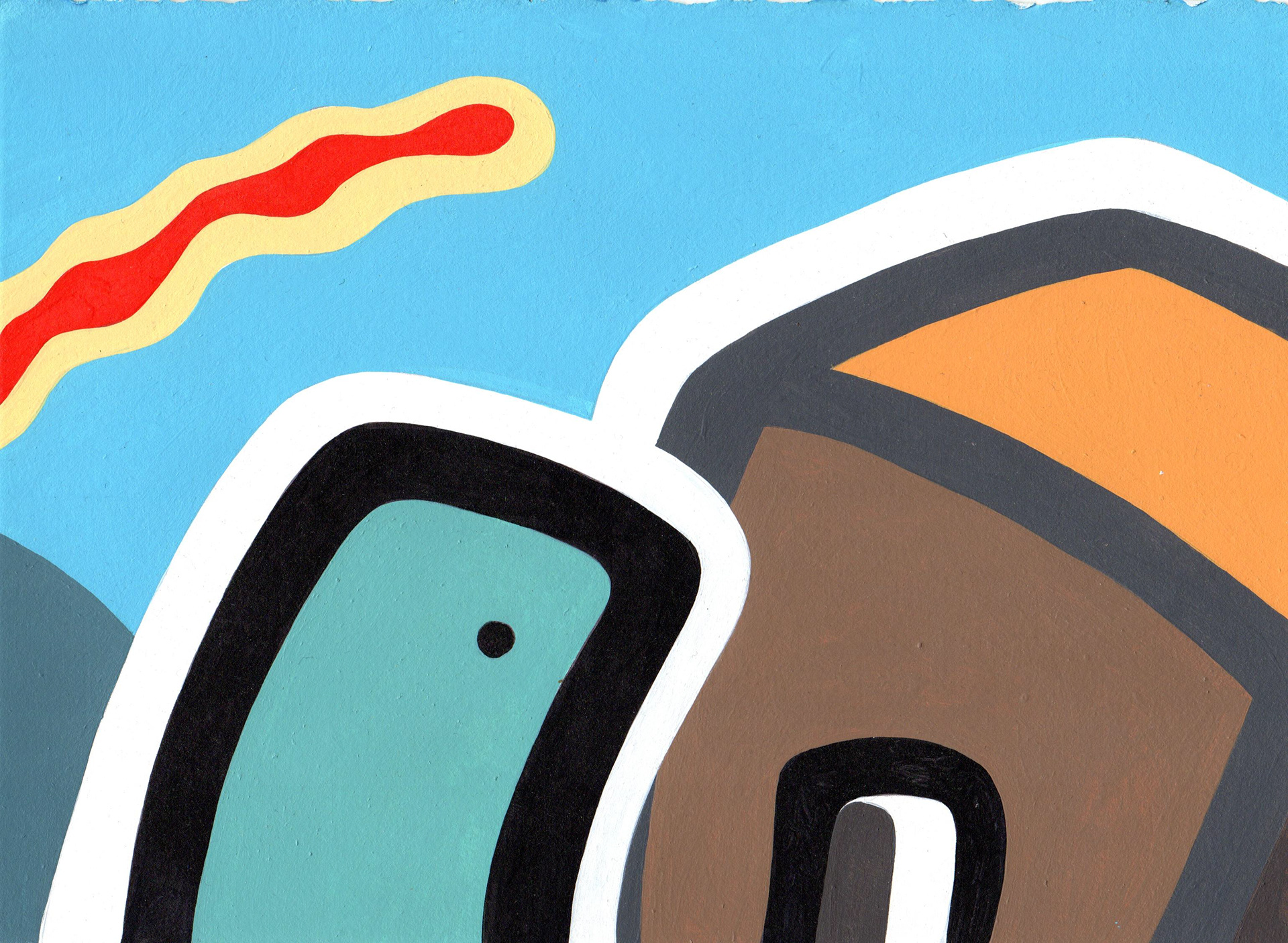 Residency, Acrylic on Paper