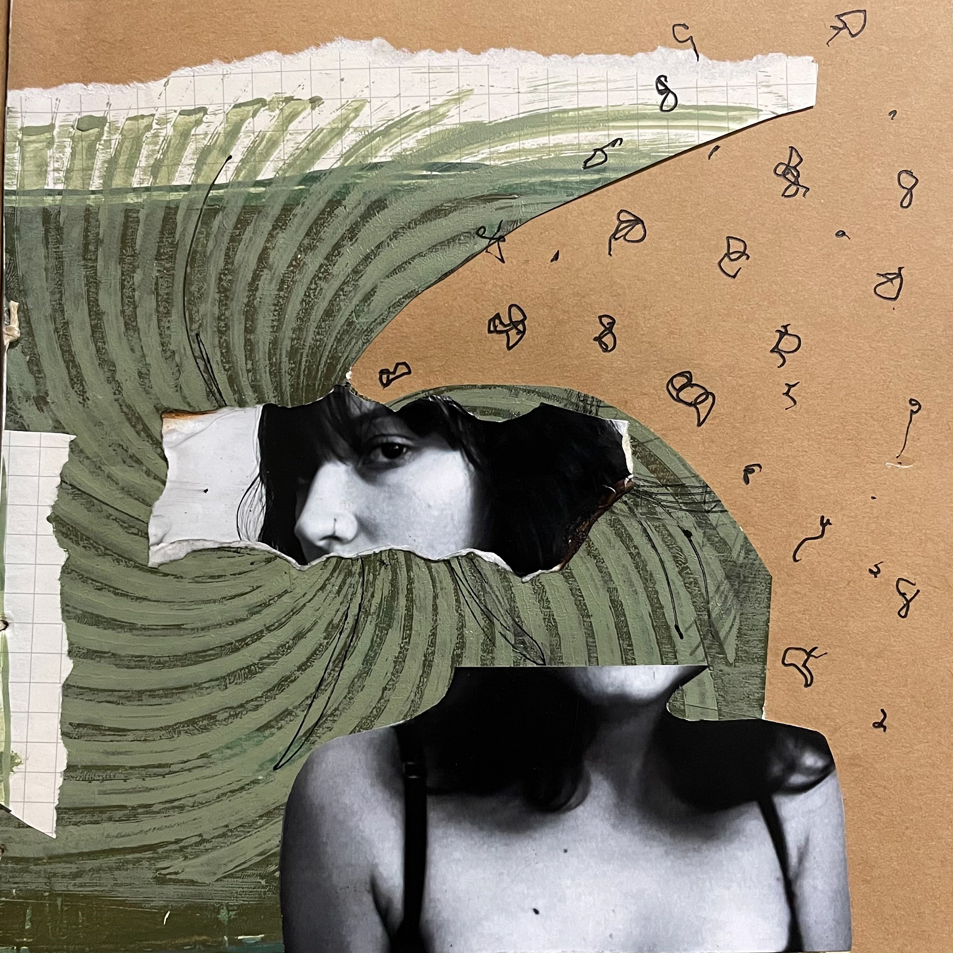 2021 - Collage Book - Photo, Gelli Print, Pen and Ink on Paper