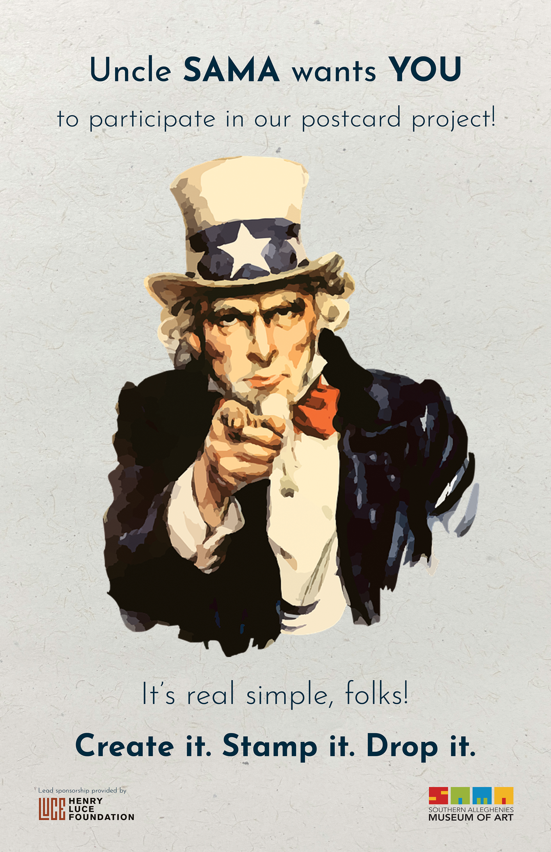 2024, SAMA postcard project poster design