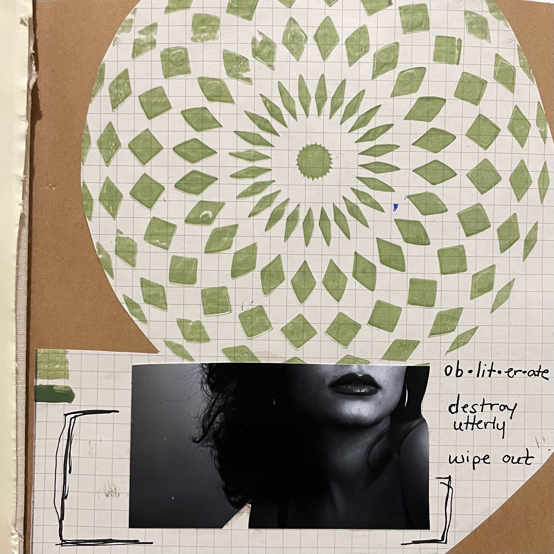 2021 - Collage Book - Photo, Gelli Print, Pen and Ink on Paper