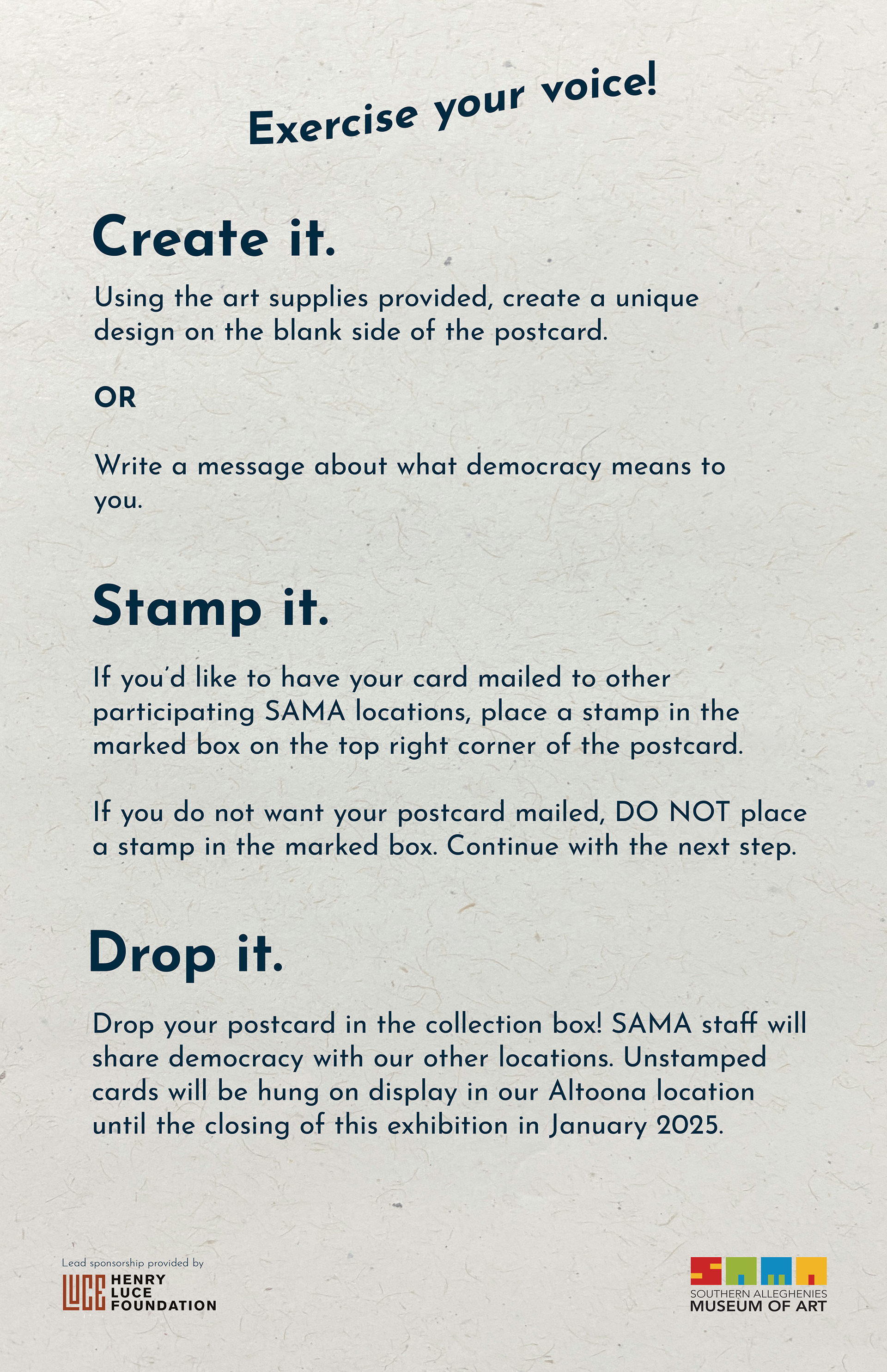 2024, postcard project instructions design