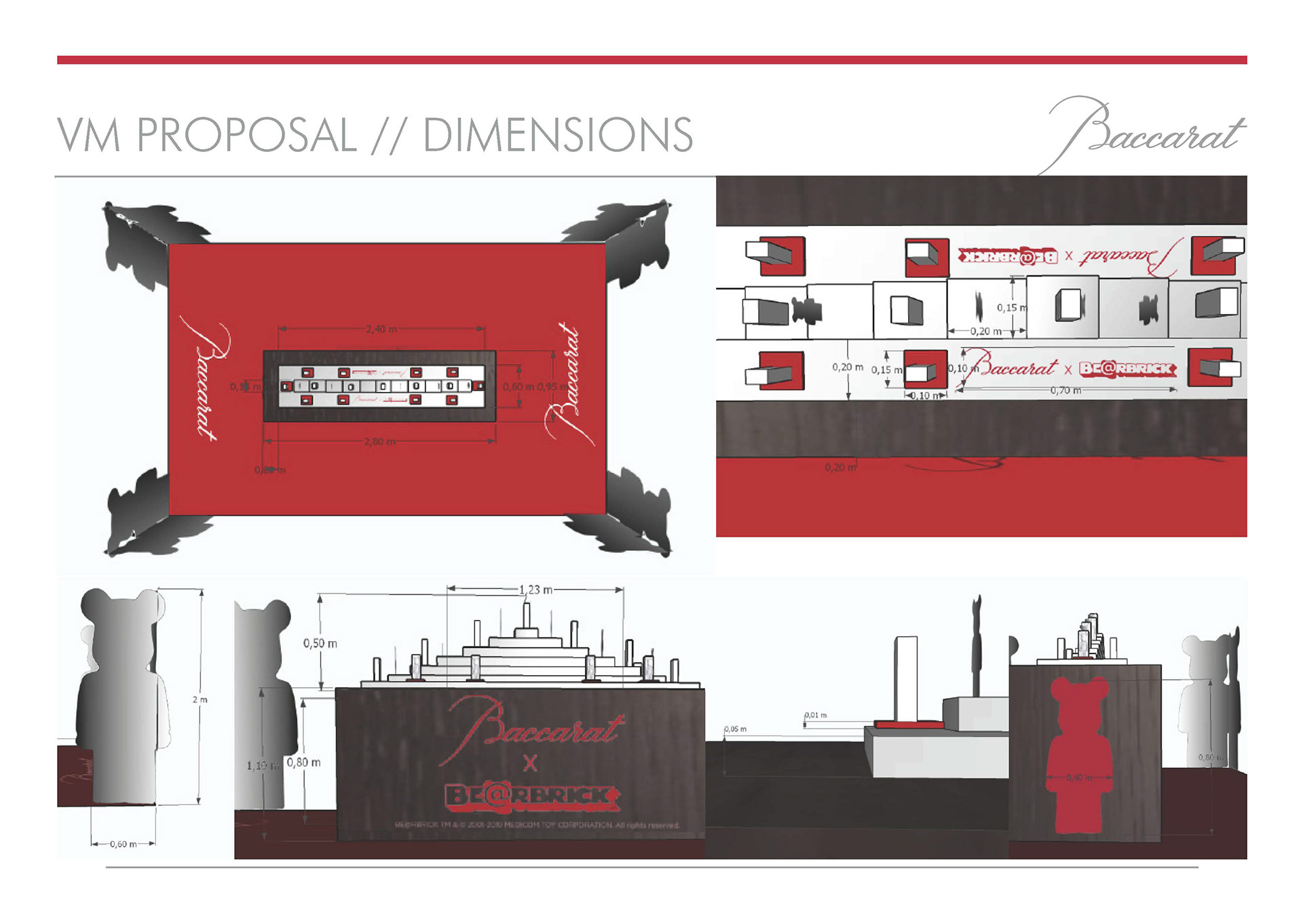 Searches, 3D designs, development and production of windows, VM tools, POS advertising, Pop up stores, events set-up.. .
