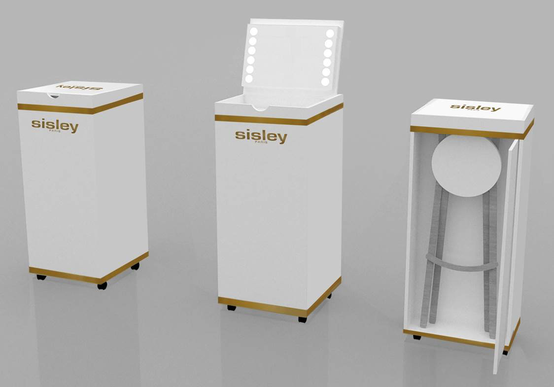 Development and production of : podiums, POS advertising, VM tools...