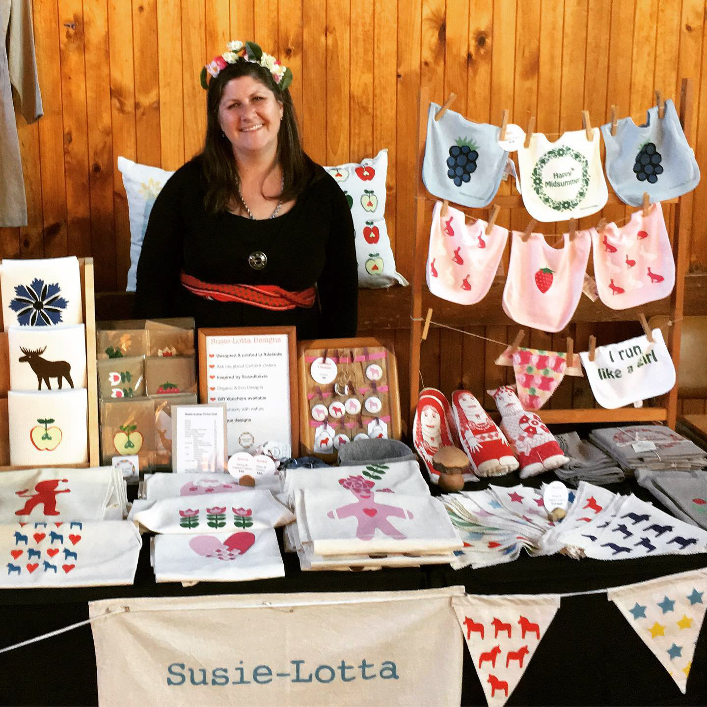 Photo: Susie-Lotta Designs market stall @ Estonian Hall, Adelaide
