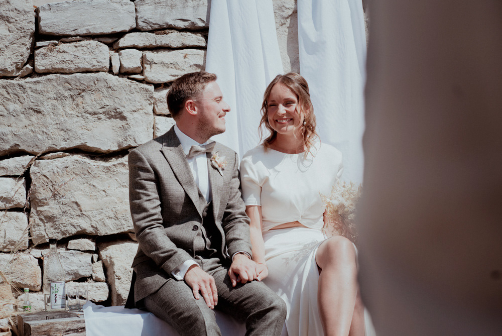 Das Brautpaar kurz vor der Trauung