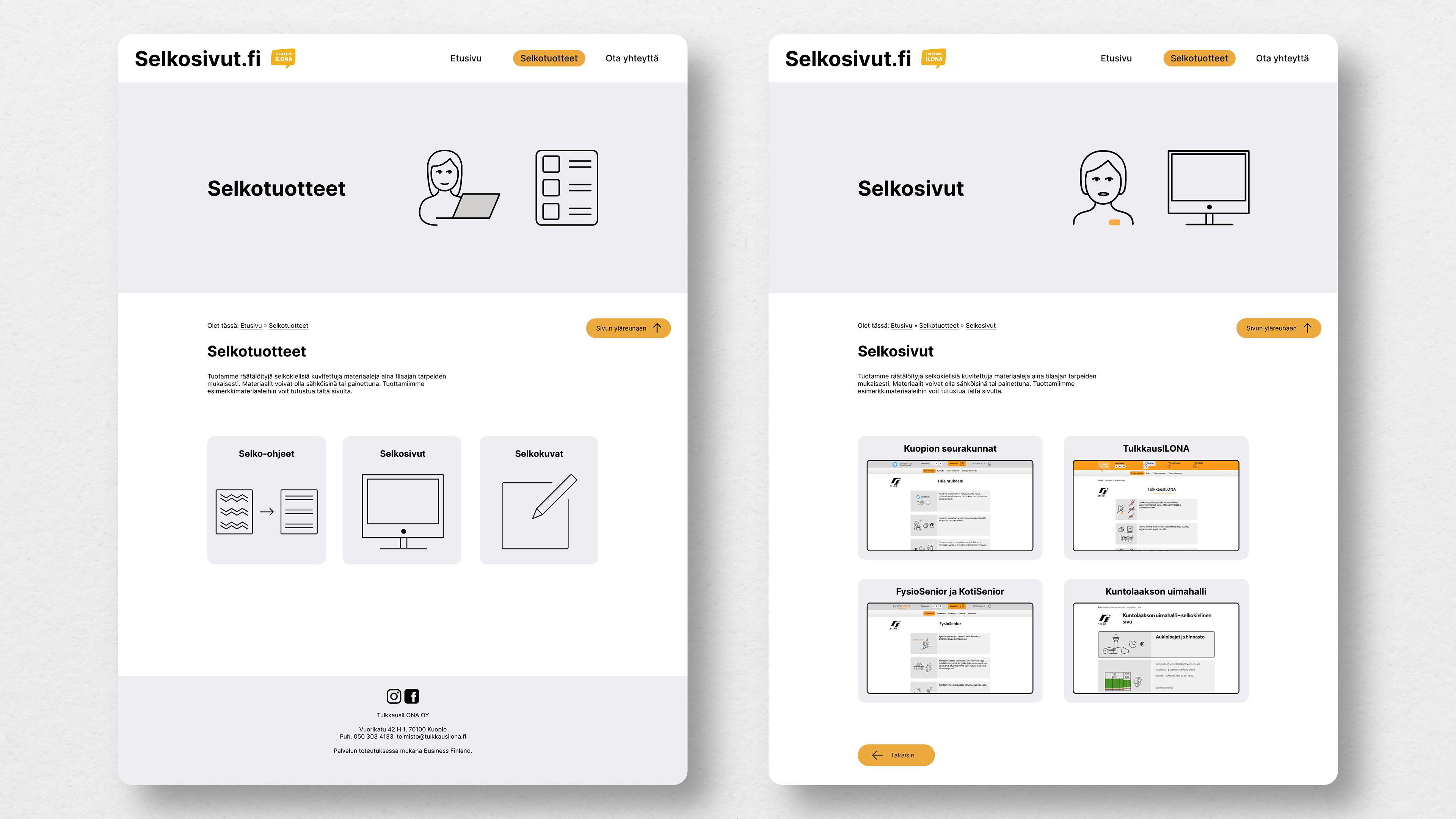 Website's visual appearance