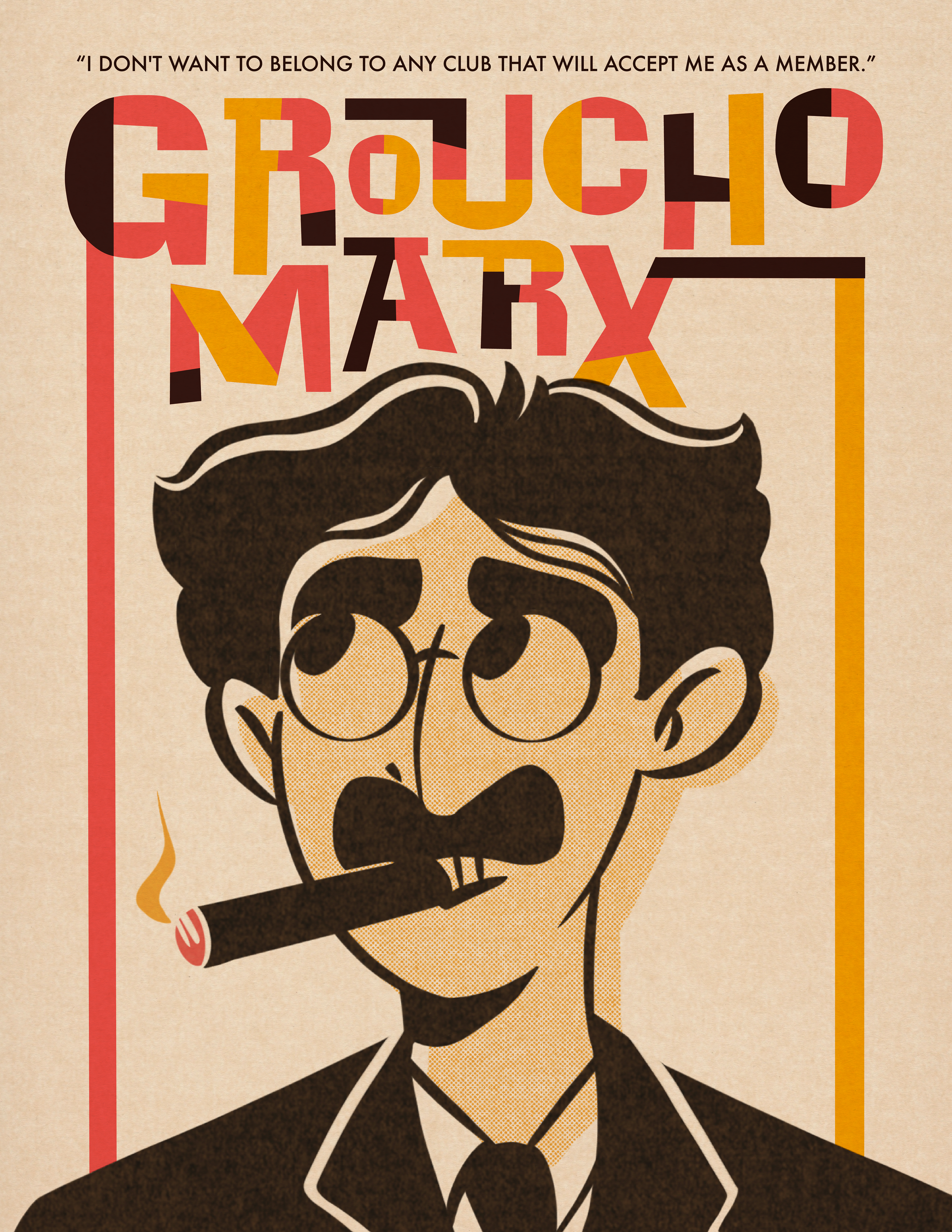 Groucho Marx Editorial Illustration