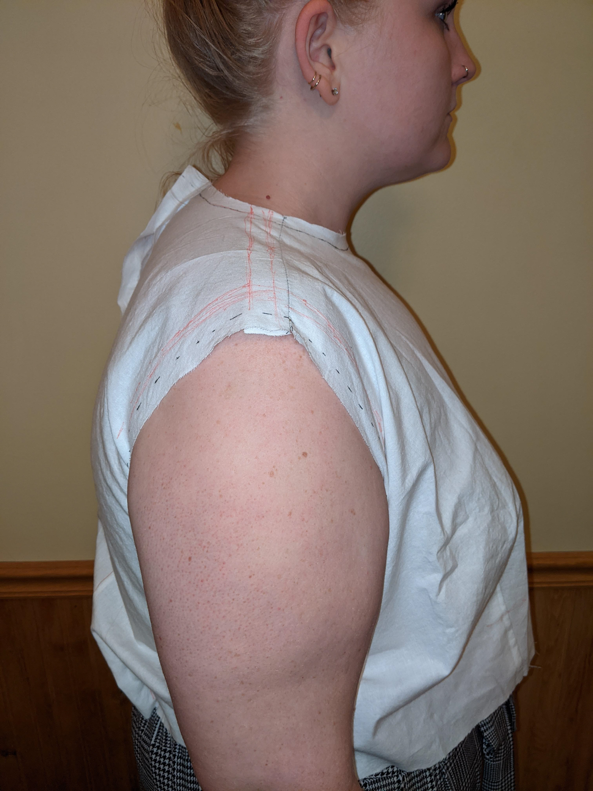 Muslin block fitting.