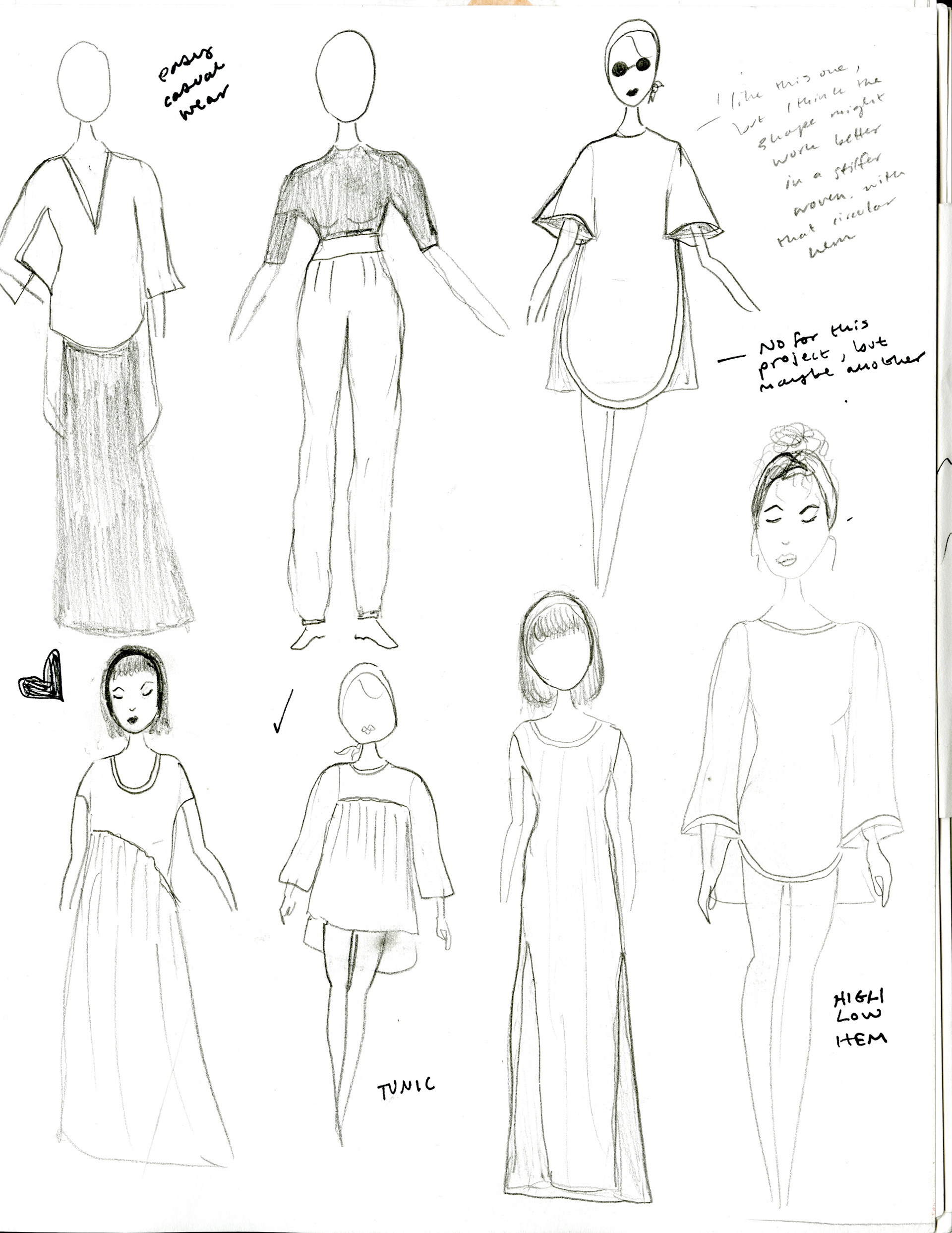 Design notebook of sketches.