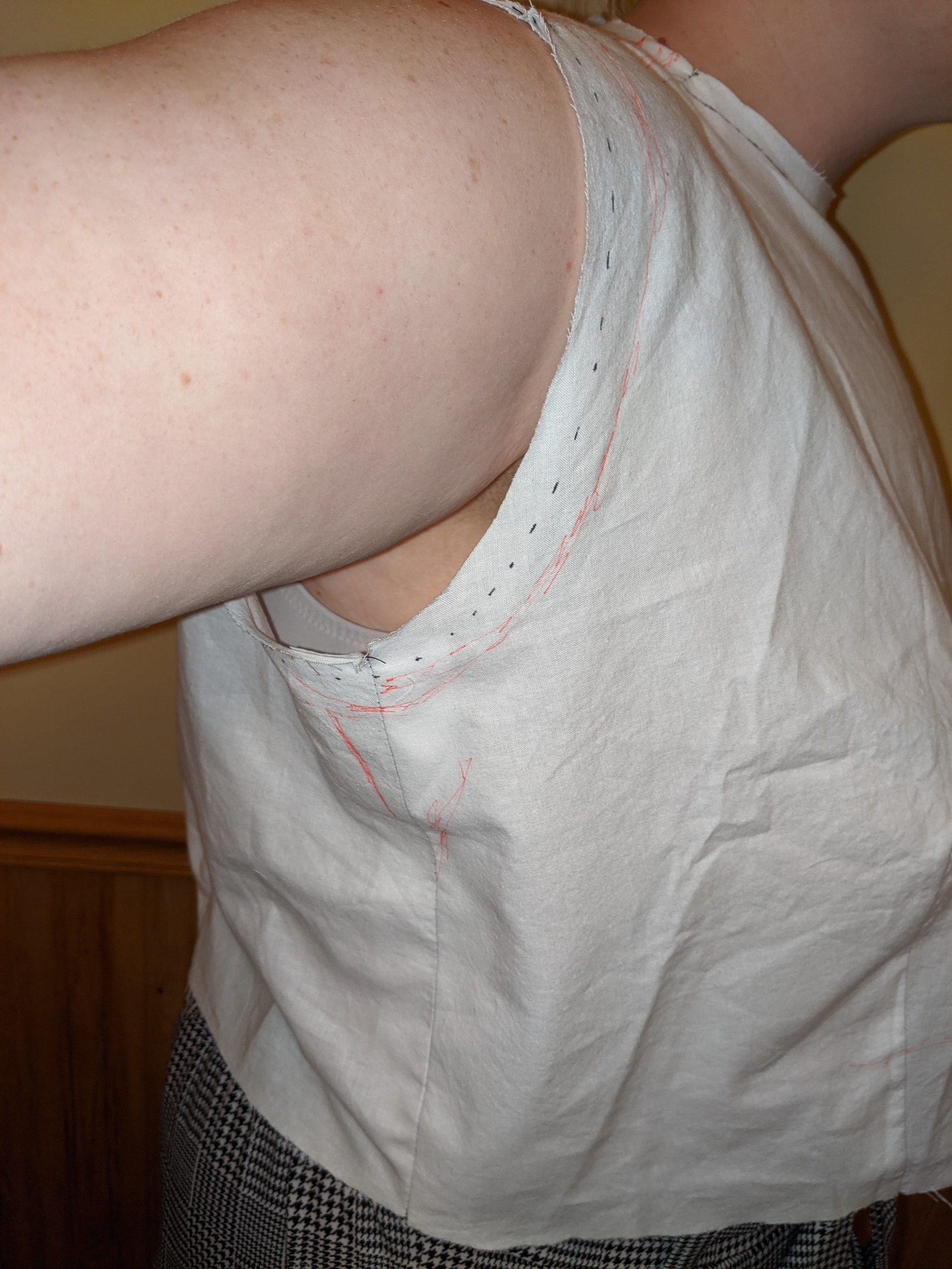 Muslin block fitting.