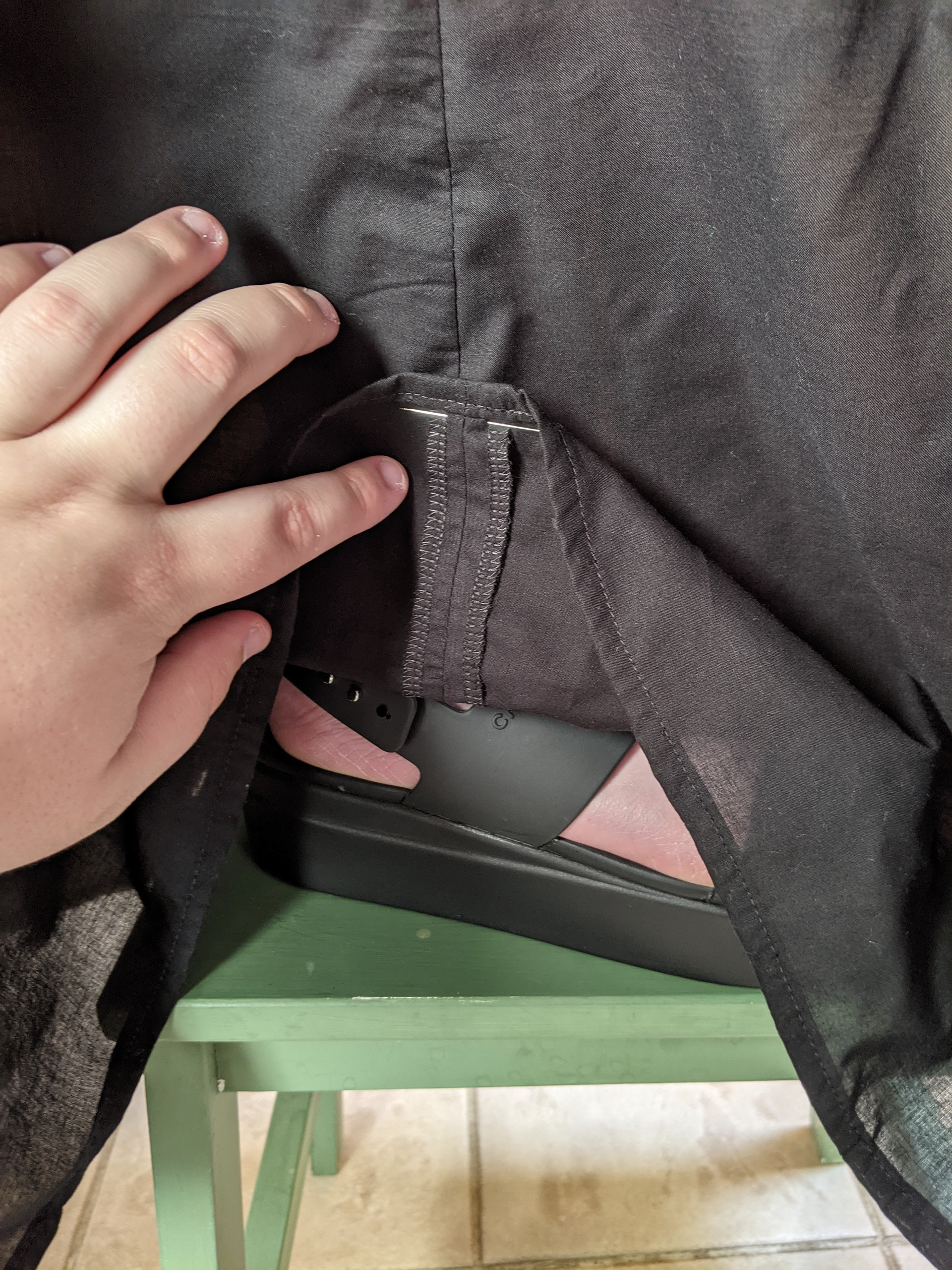 1st fitting hem reduction.