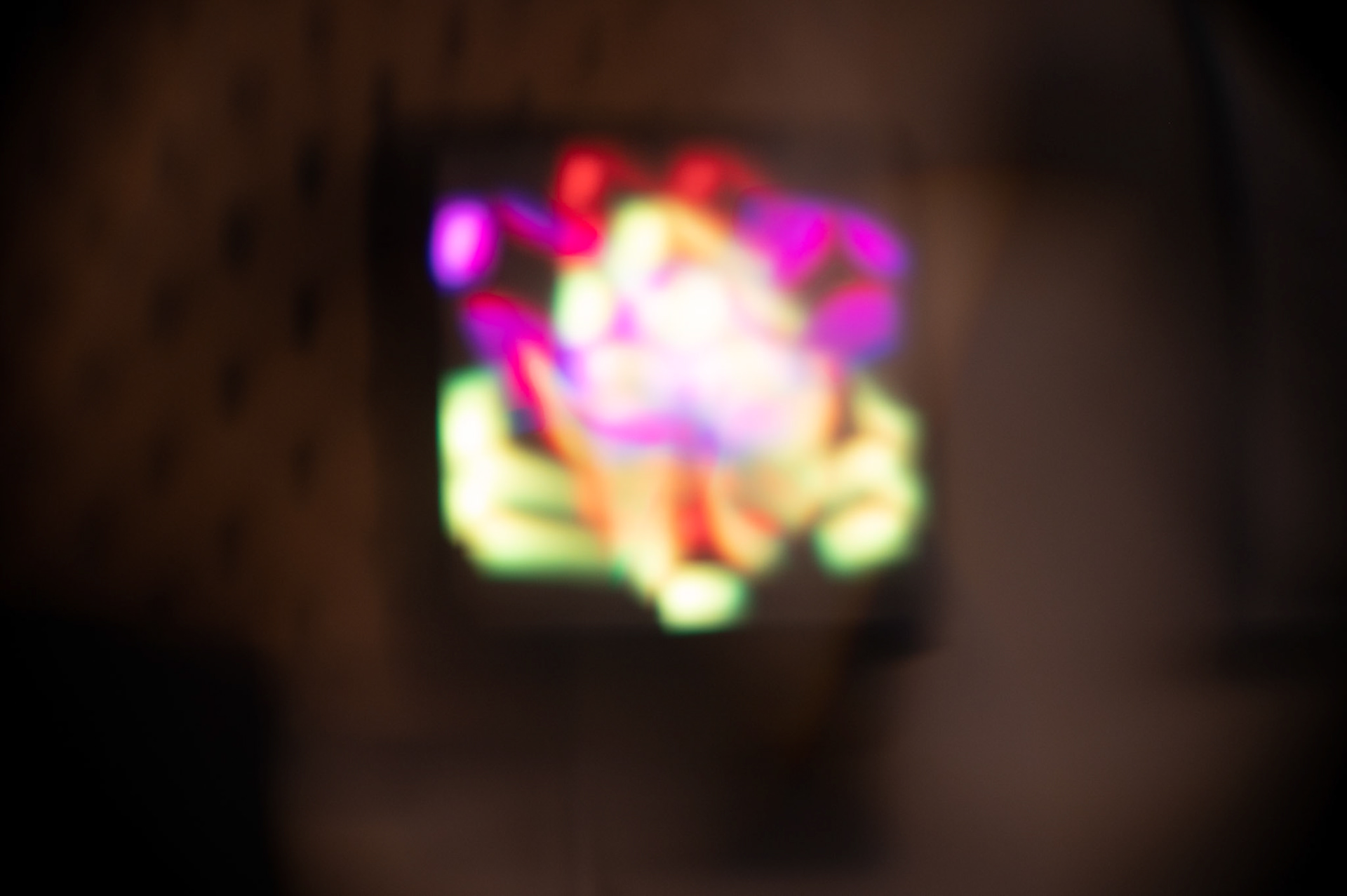 Generative Space Invader Out of Focus with stacked aperture - Shot with lens on Z6