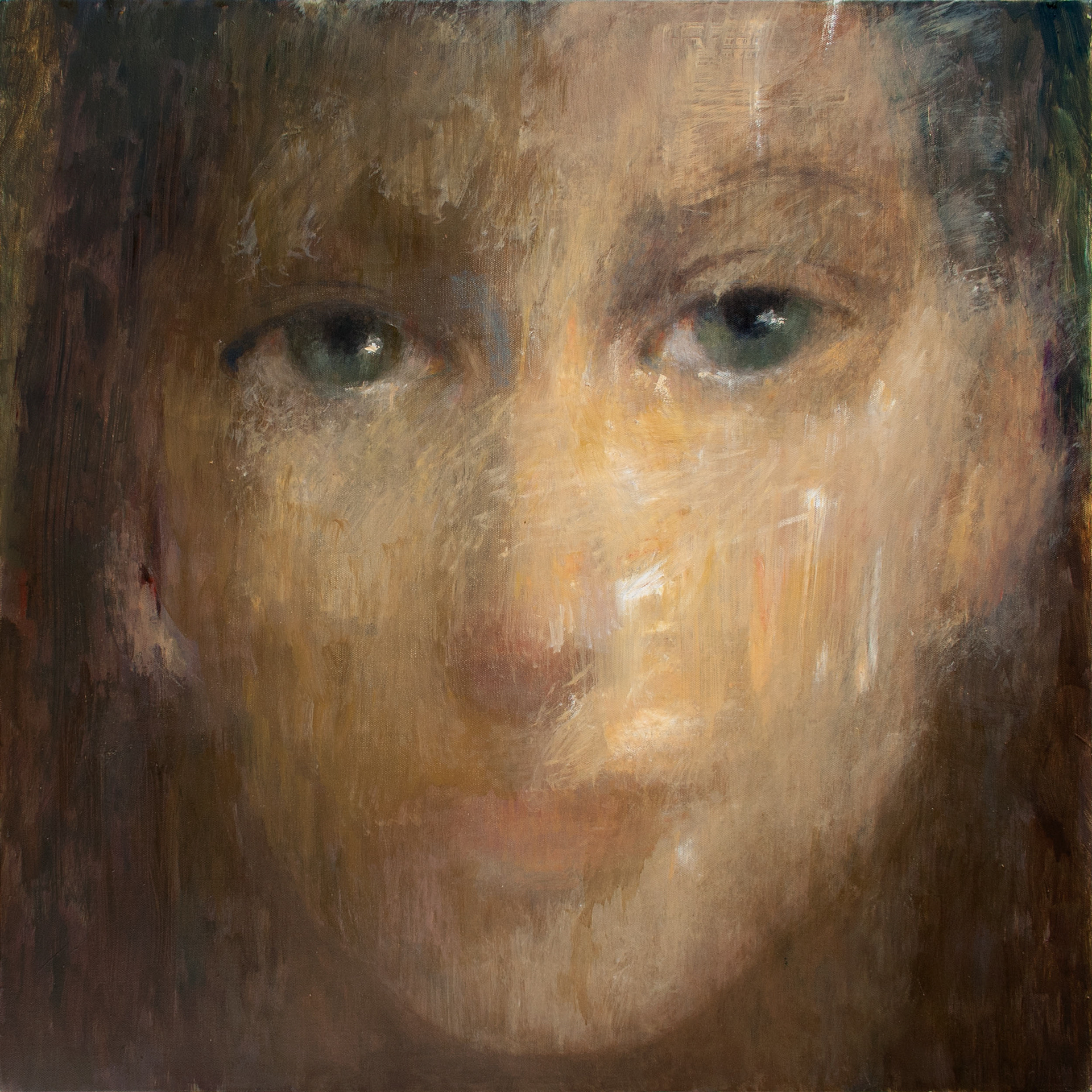 Speaking eyes. 2014, oil on canvas. 30 x 30 inches, (76.2 x 76.2 cm)