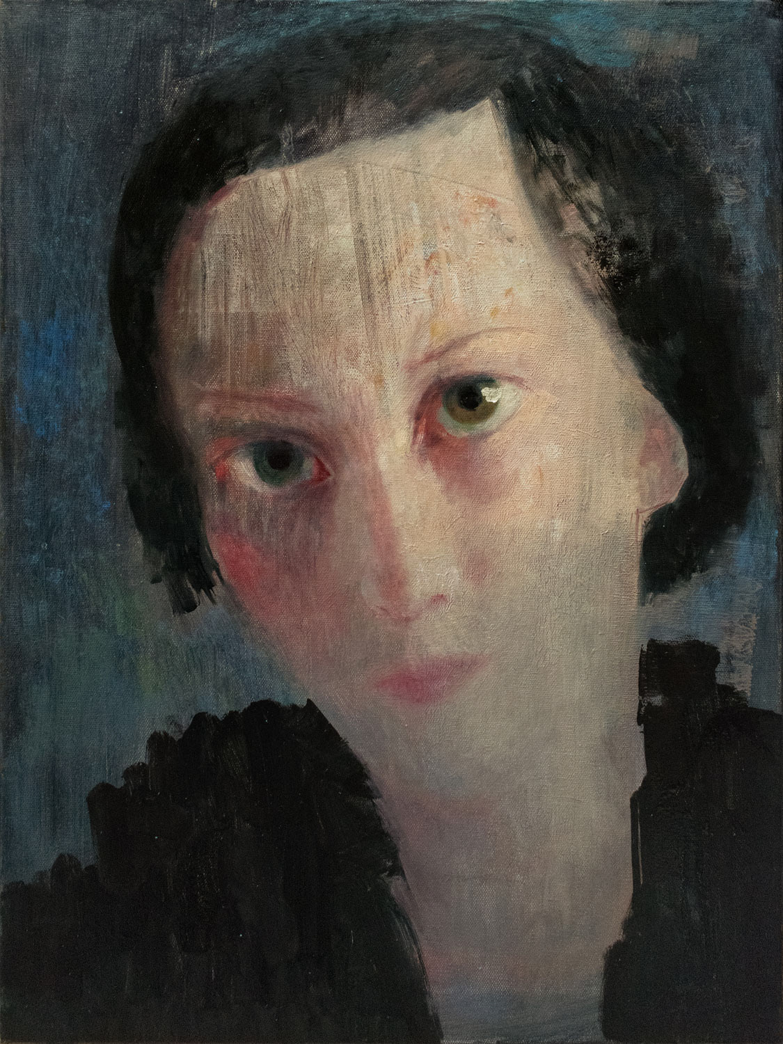 Grandmother as a young woman. 2017, oil on canvas, 24 x 18 inches, (61 x 45.7 cm)