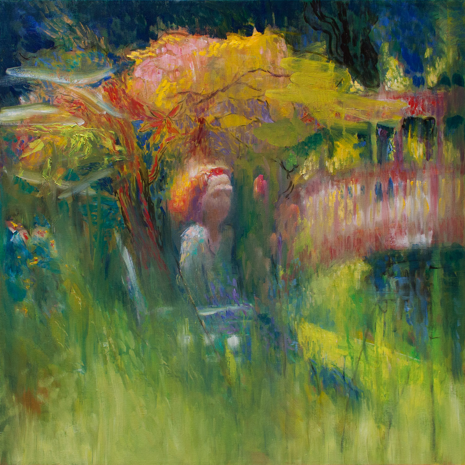 Autumnal. 2016, Oil on canvas, 30 x 30 x 0.8 in, (76.2 x 76.2 x 2 cm)