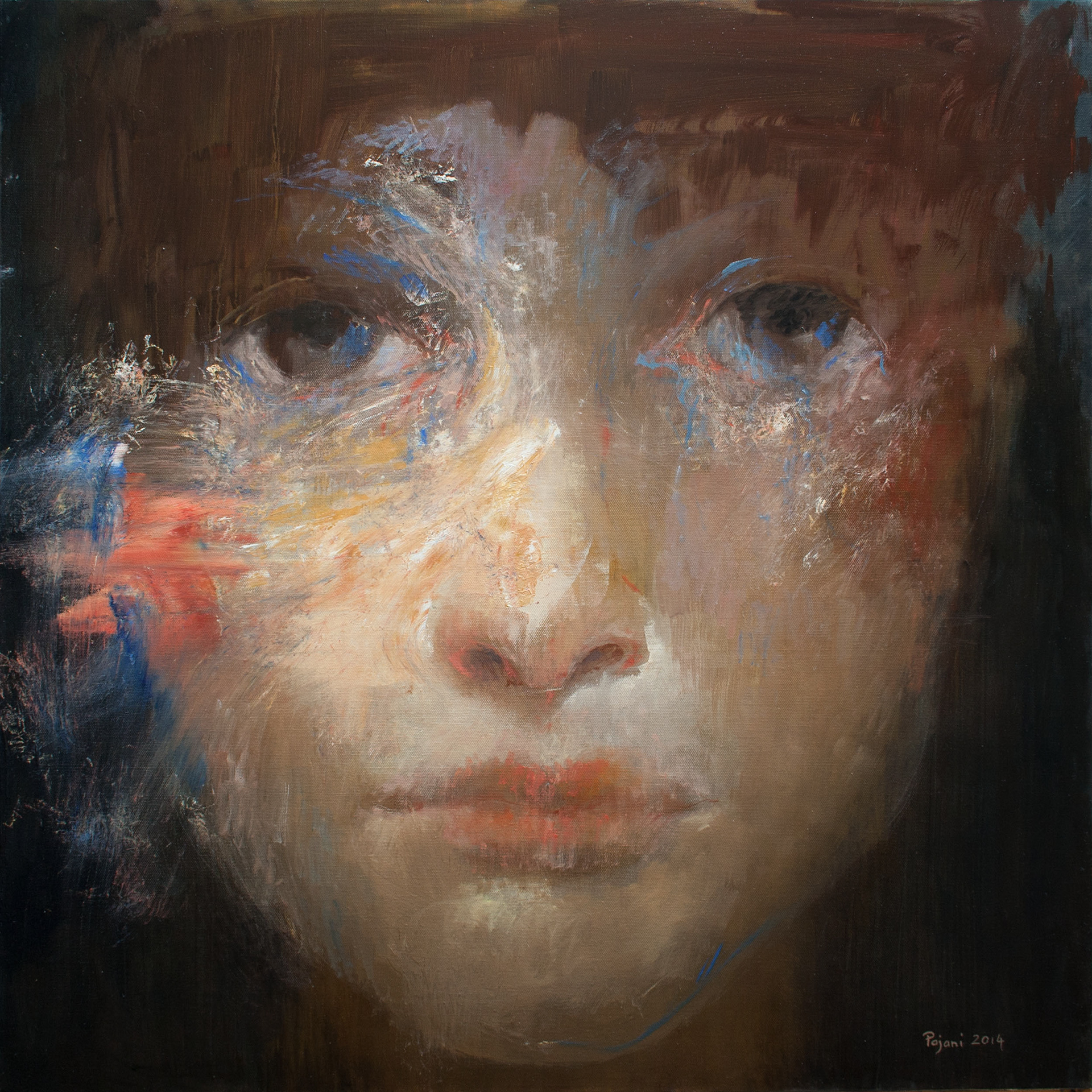 The end of loneliness. 2014. Oil on canvas. 30 x 30 inches, (76.2 x 76.2 cm)Geisha 3. 2010. Oil on canvas. 18 x 14 inches, (45.7 x 35.6 cm)