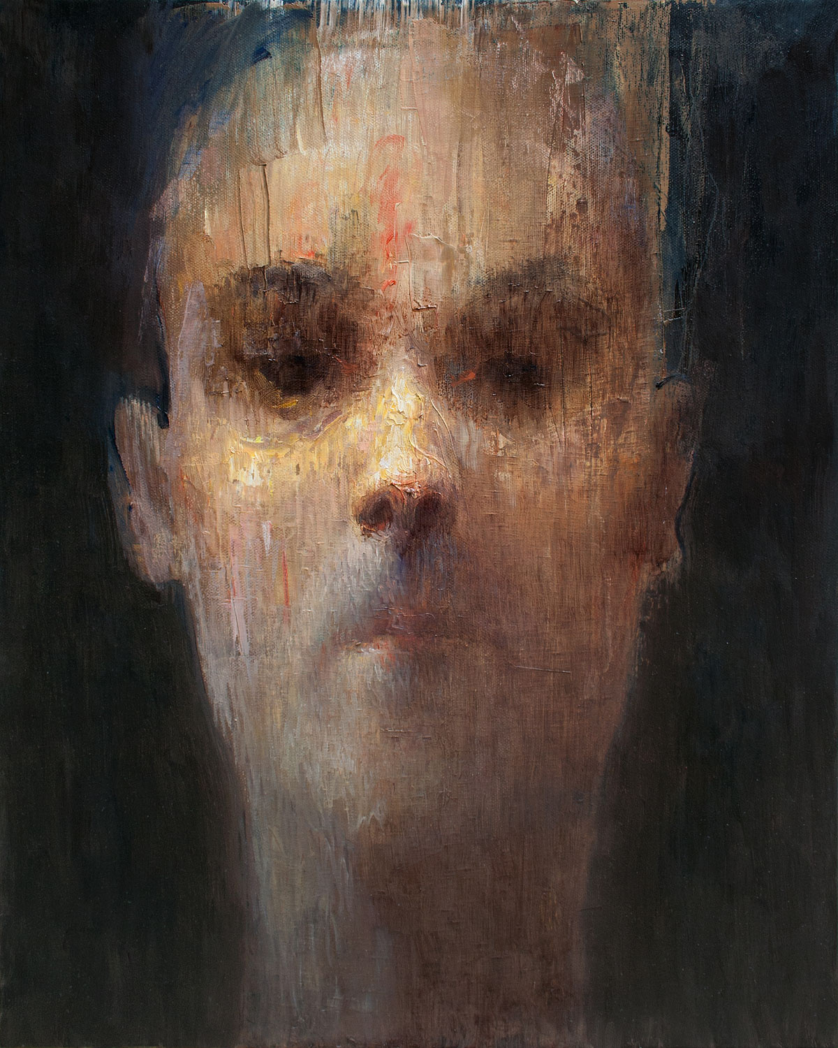 Almost a self-portrait. 2014. Oil on canvas, 20 x 16 inches, (50.7 x 40.6 cm)