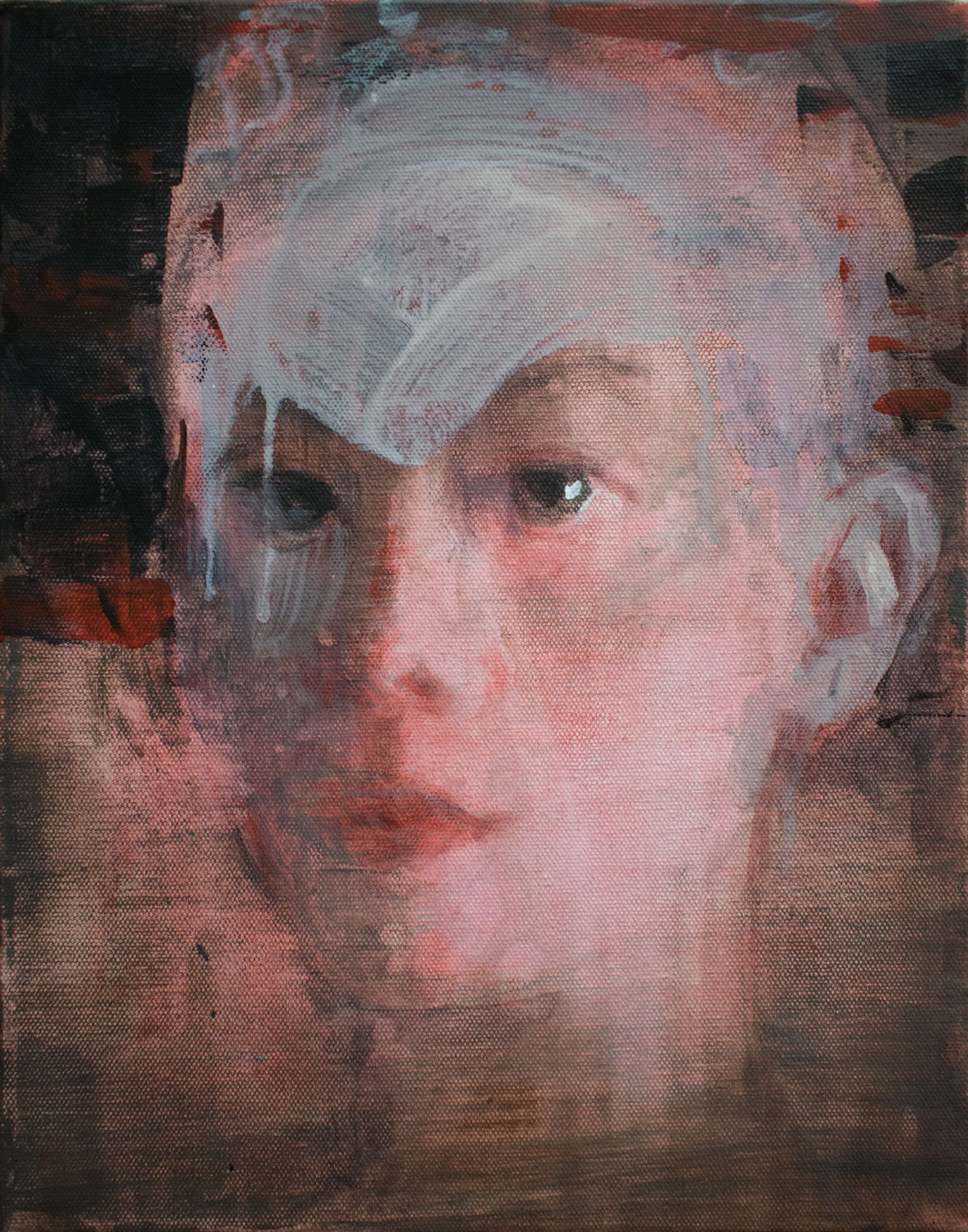 An ancient heroine, 2017, acrylic on canvas, 14 x 11 x 1.4 inches, (34 x 28 x 3.5 cm)