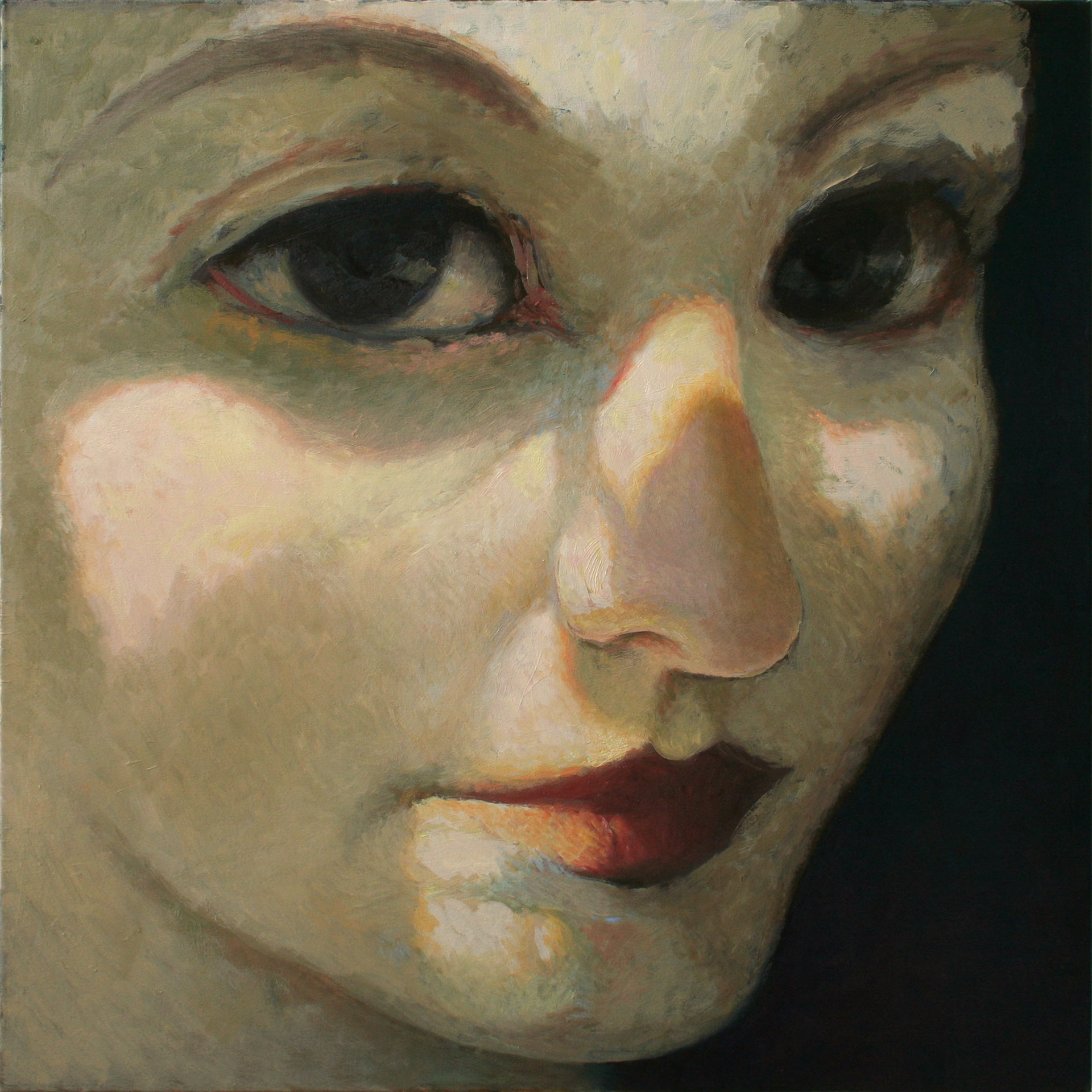 Head of a woman 3, 2011, oil on canvas, 30 x 30 inches, (76.2 x 76.2 cm)