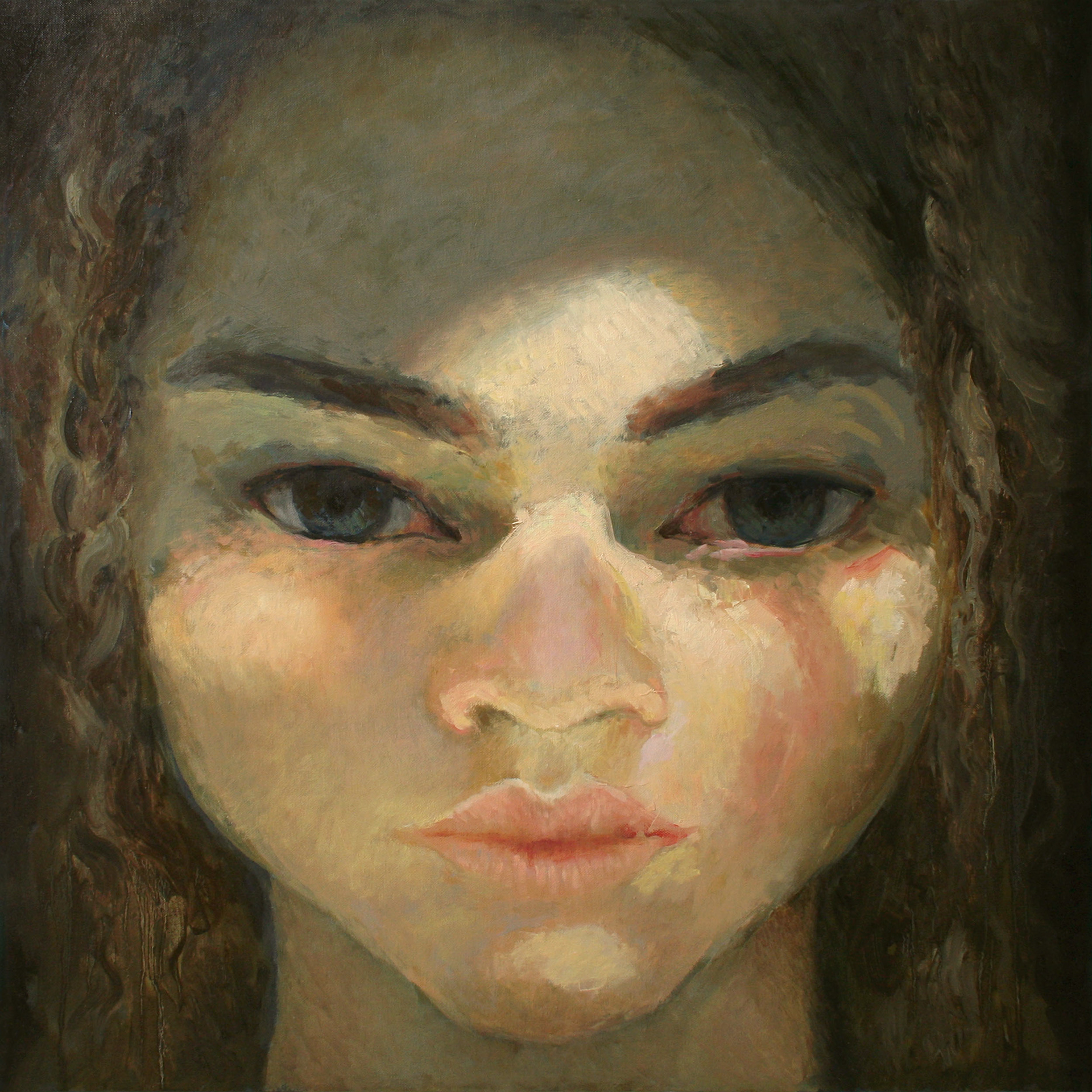 Head of a woman 4, 2011, oil on canvas, 30 x 30 inches, (76.2 x 76.2 cm)
