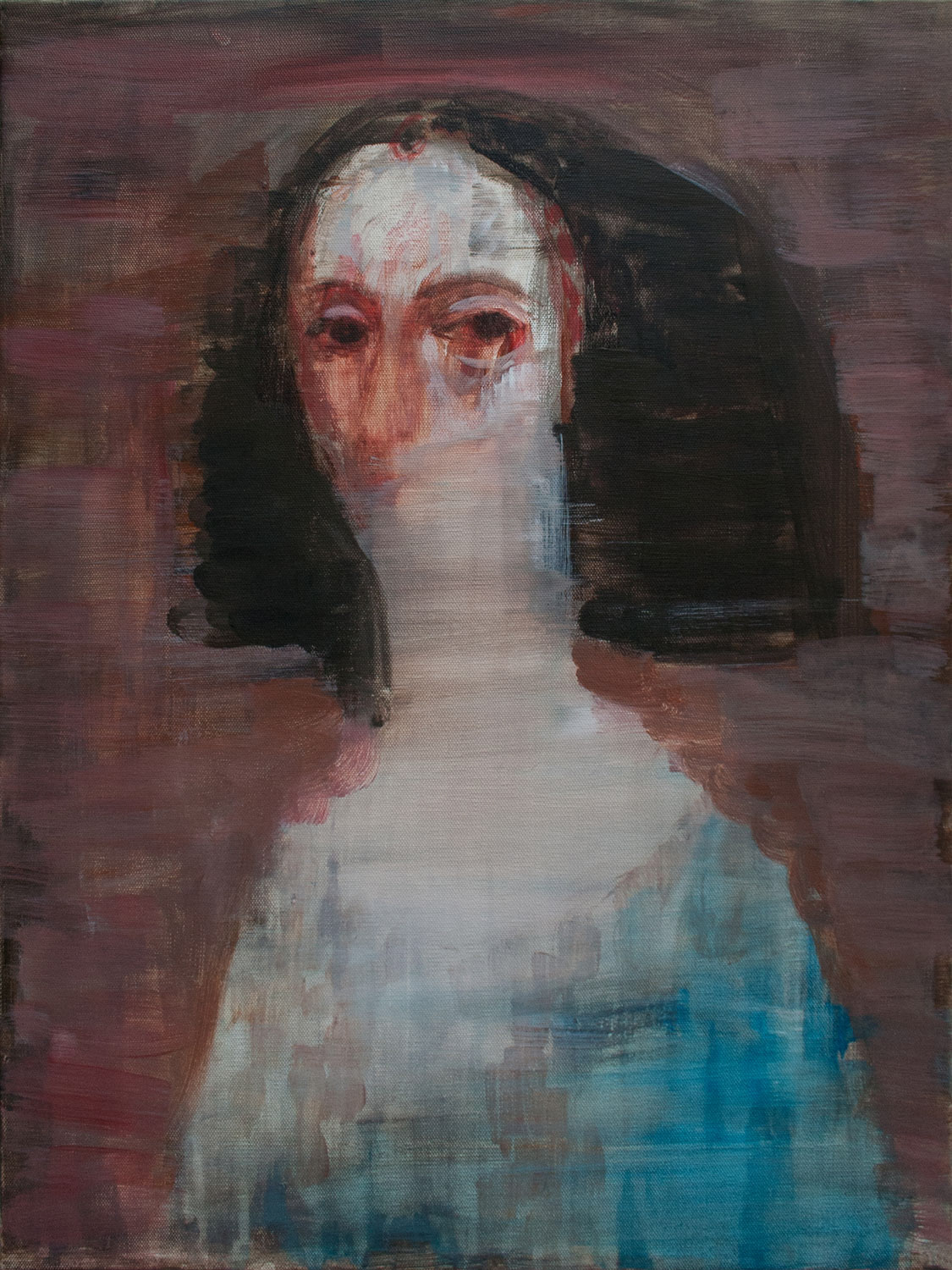 Looking for my smile. 2016, Acrylic on canvas, 24 x 18 x 0.8 inches, (61 x 45.7 x 2 cm). From the Series inspired by the Great Masters