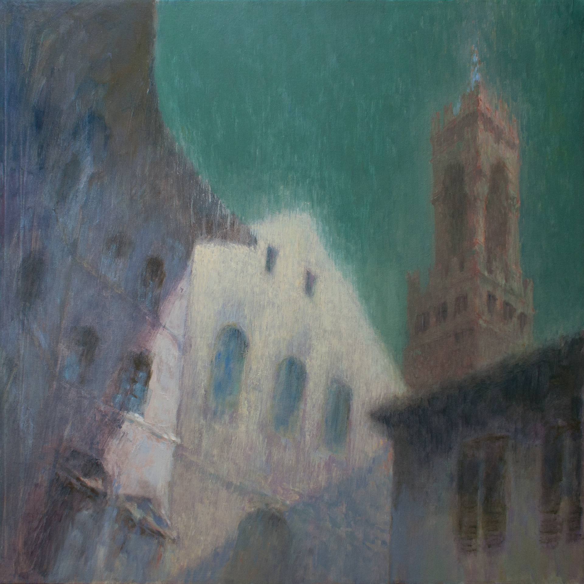 Old building 5. Florence, Italy. 2014. Oil on canvas. 30 x 30 inches, (76.2 x 76.2 cm)