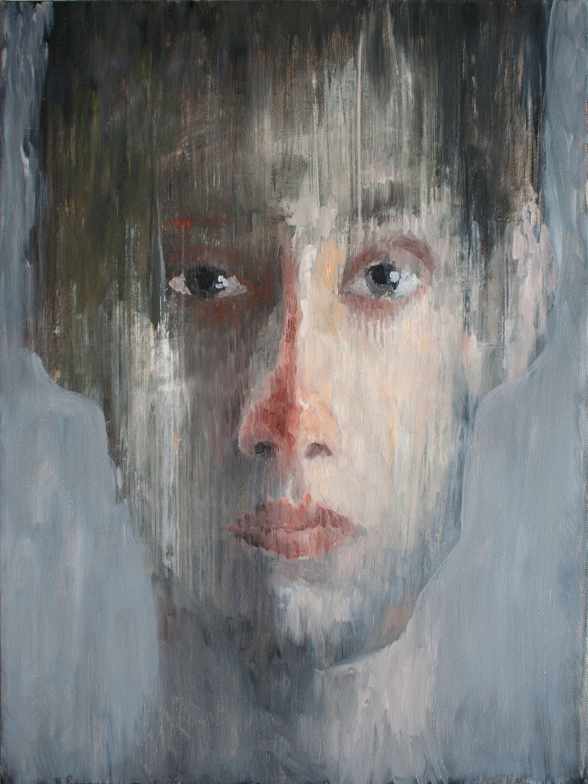 Young man 37. 2014. Oil on canvas, 24 x 18 inches, (61 x 45.7 cm)