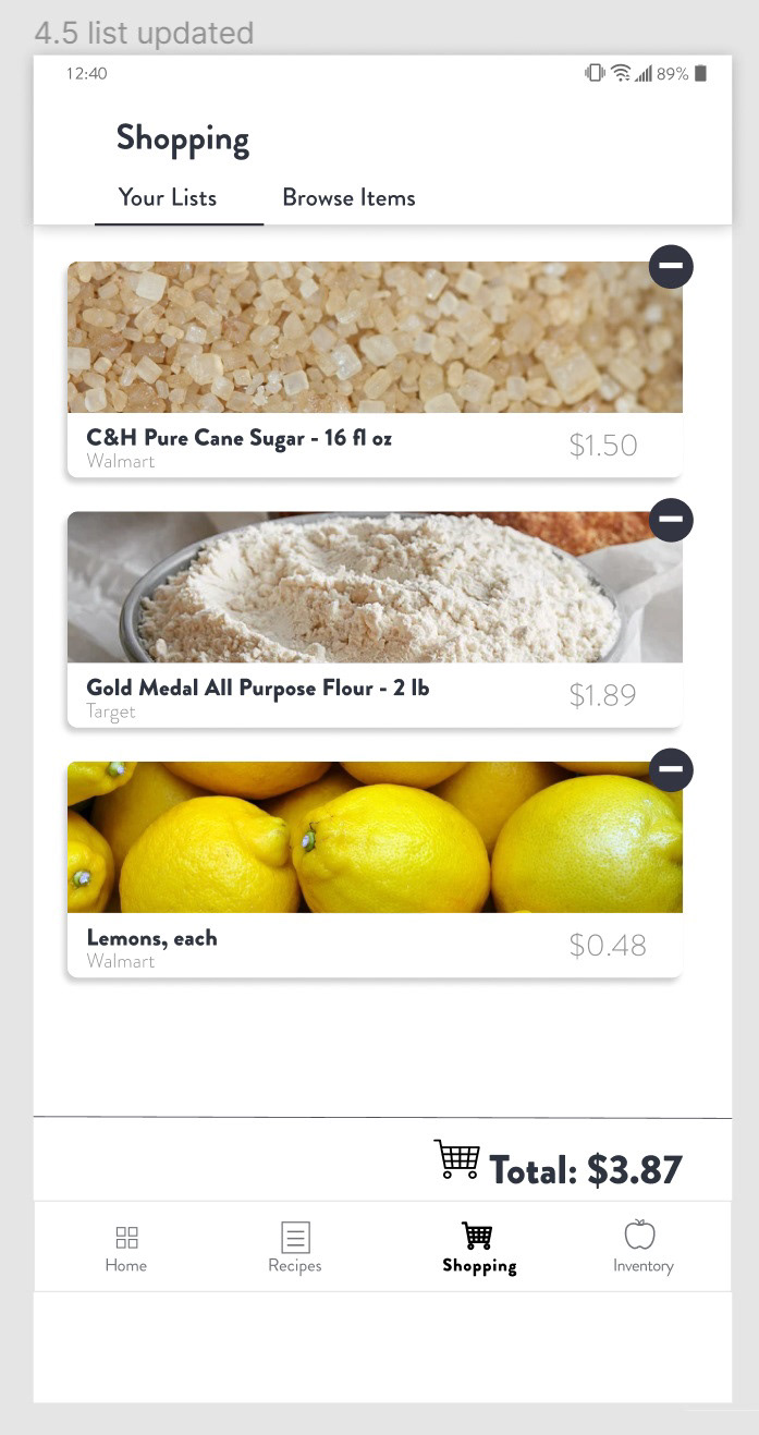 Shopping list