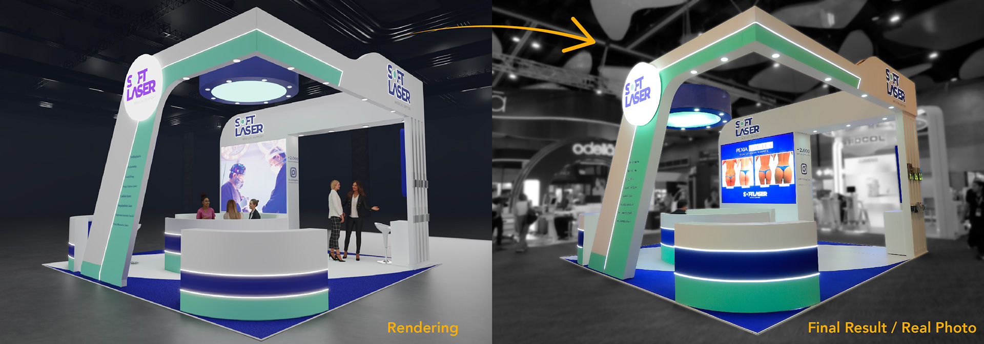 From an idea, concept, rendering to Reality, real photo