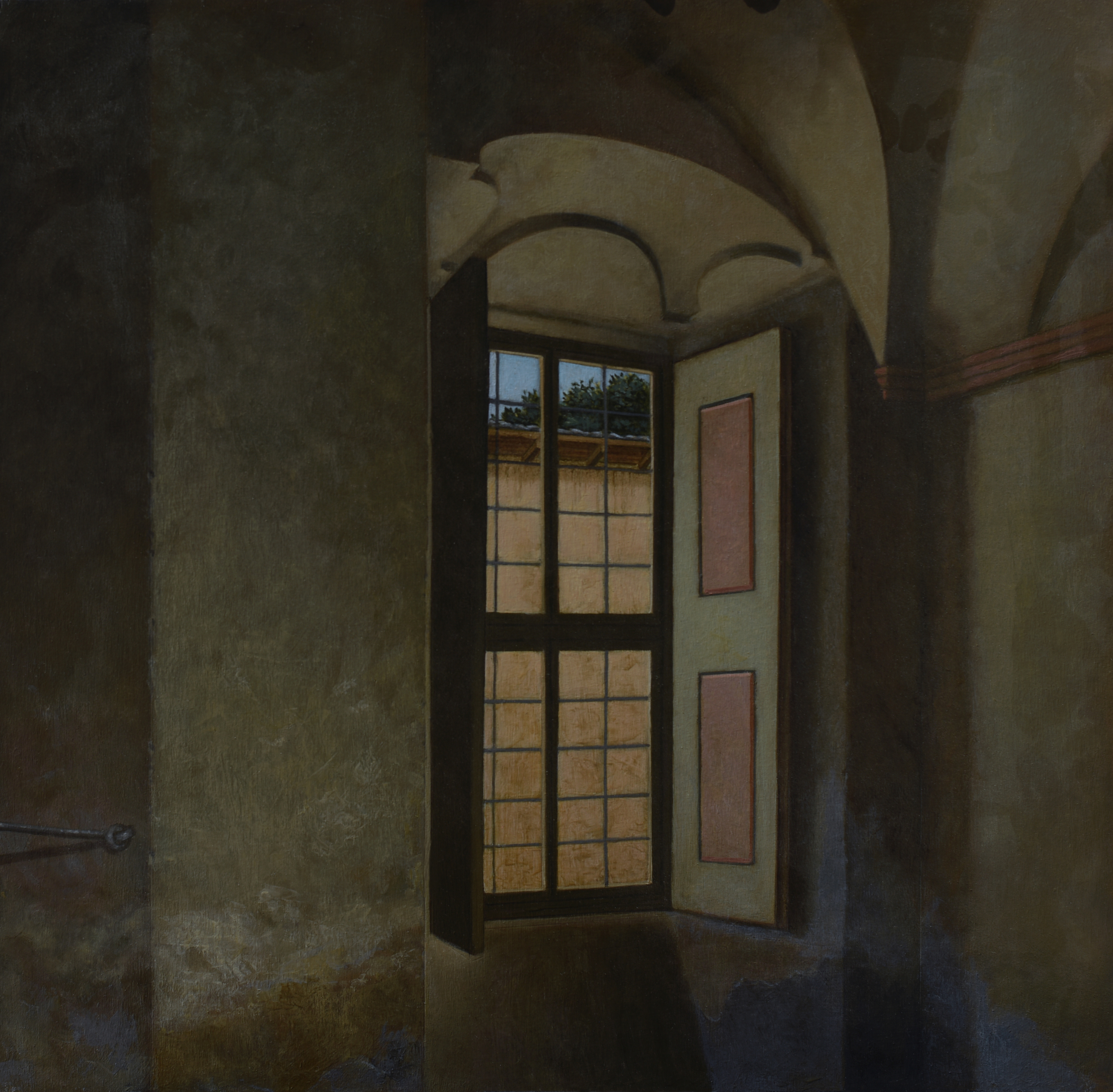 Casa di Ponte oil on wood panel, 50 x 50 cm