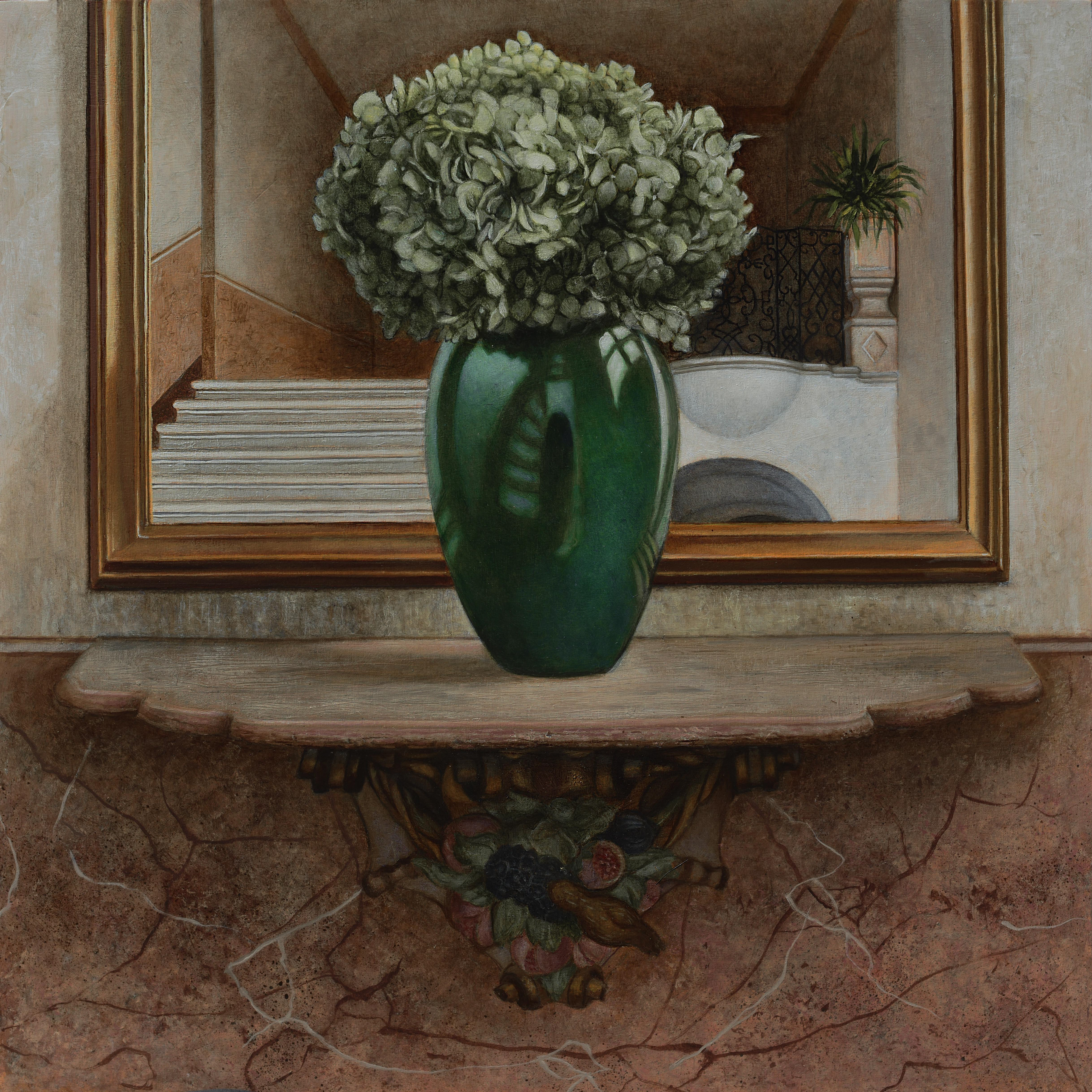 Casa di Ponte oil on wood panel, 50 x 50 cm