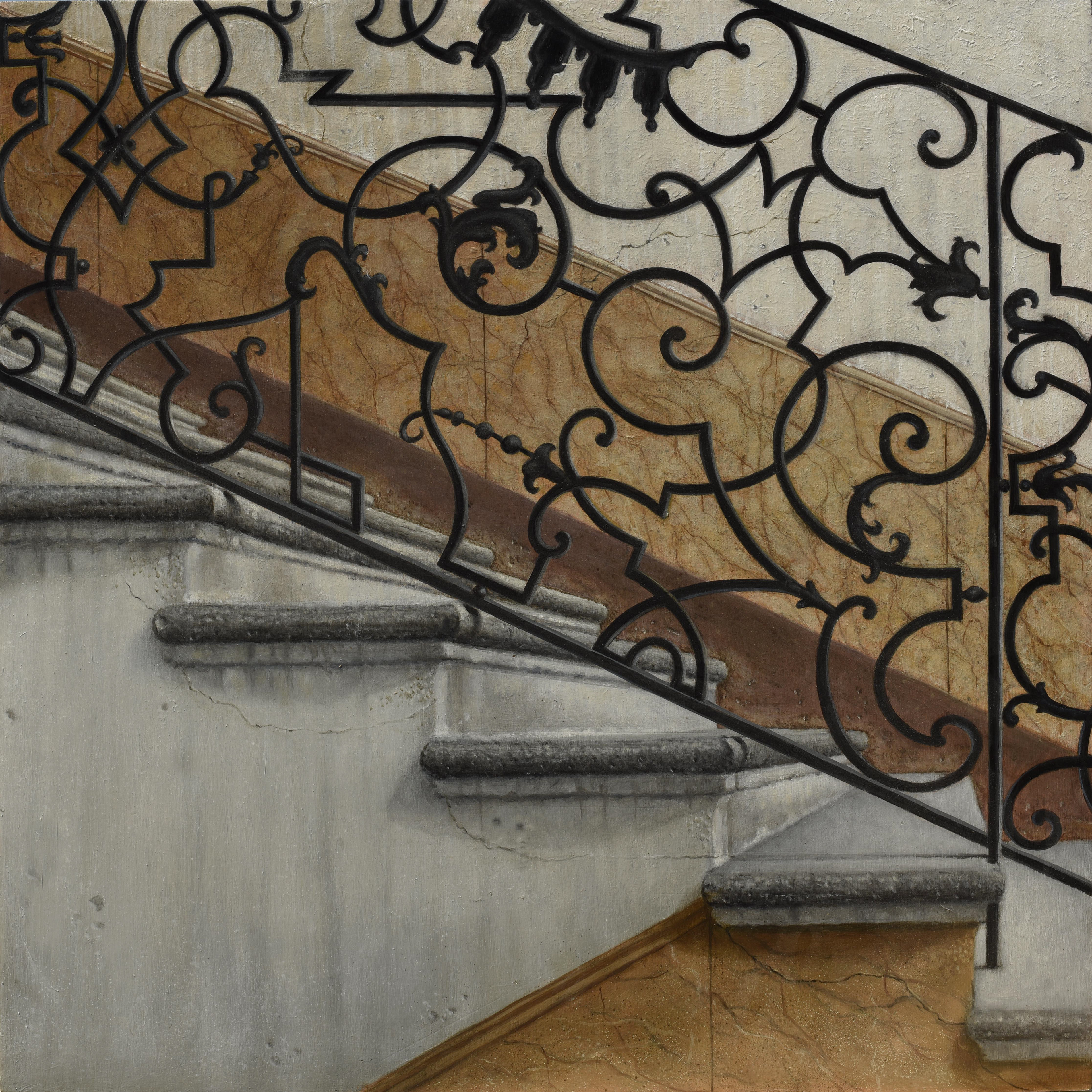 Casa di Ponte oil on wood panel, 50 x 50 cm