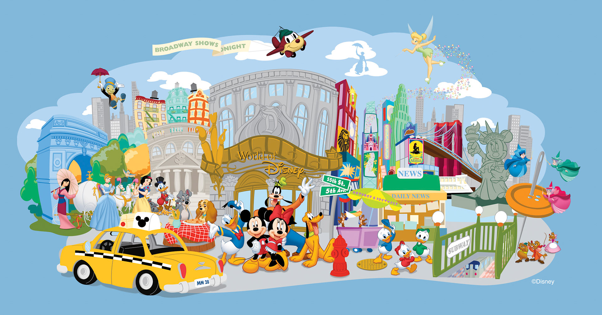 Layout designed for World of Disney New York City window display