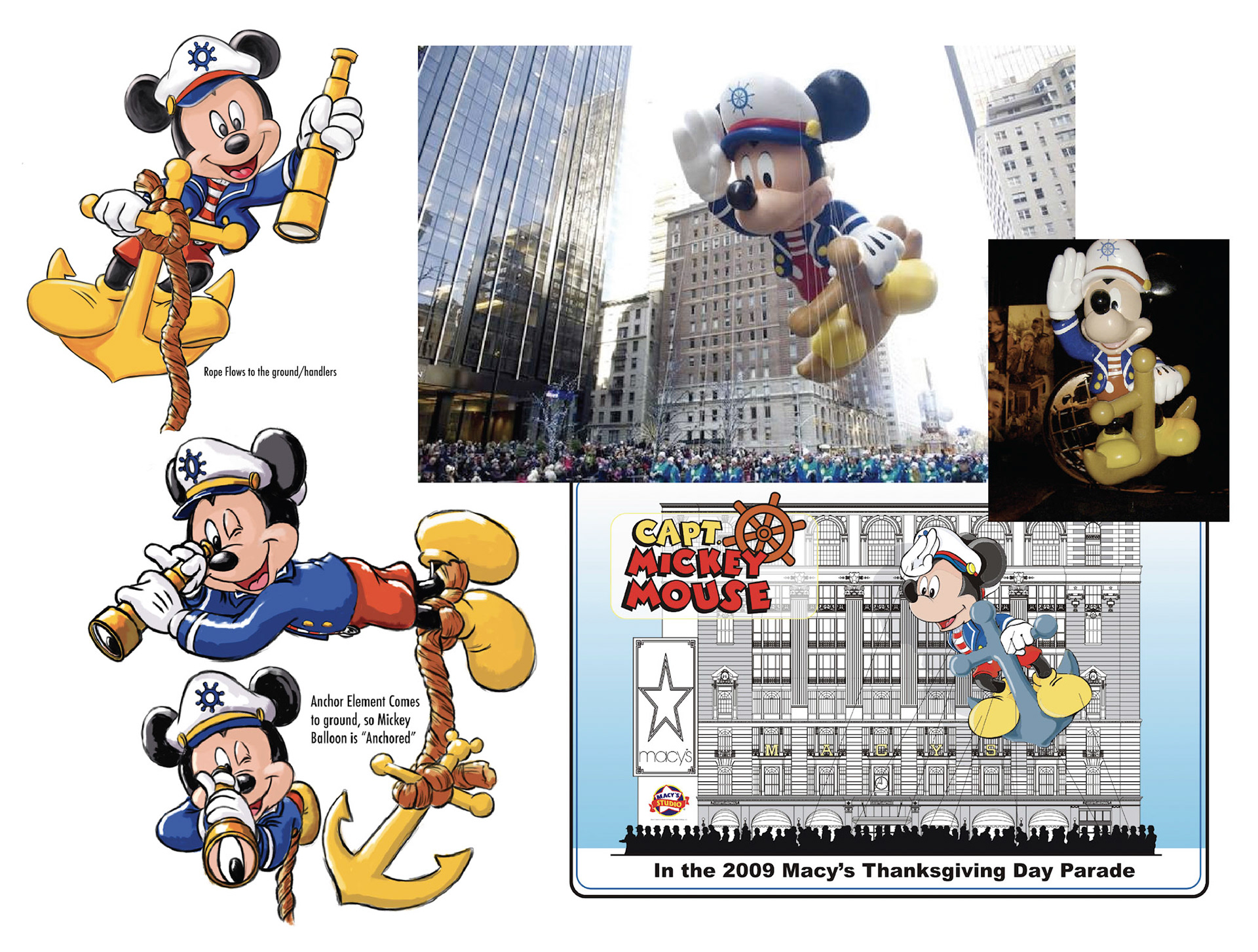 A compilation of design ideas and concepts leading to the production of the final balloon.