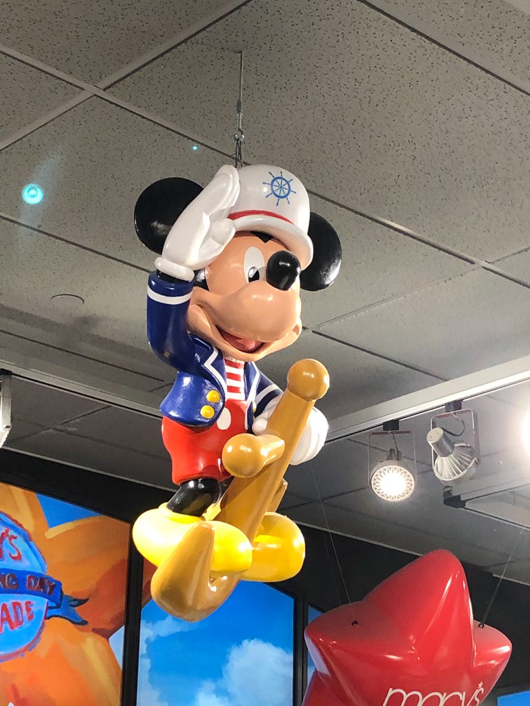 Sailor Mickey maquette sculpt used to produce the final balloon. The sculpt resides in the Macy's flagship store's parade shop in New York City
