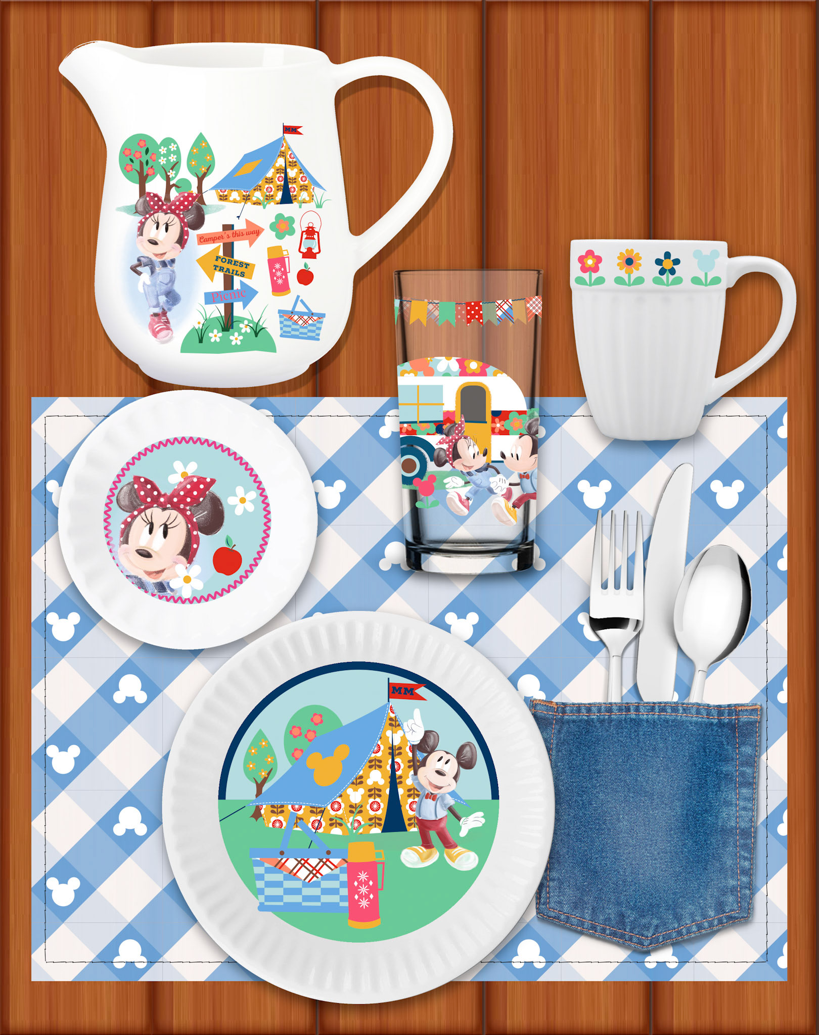 Disney Consumer Products style guide used for dishware concept