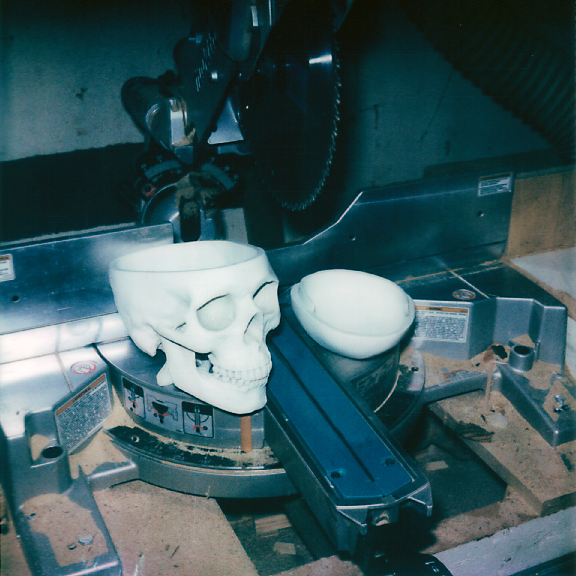 February 14th, resin skull, miter saw